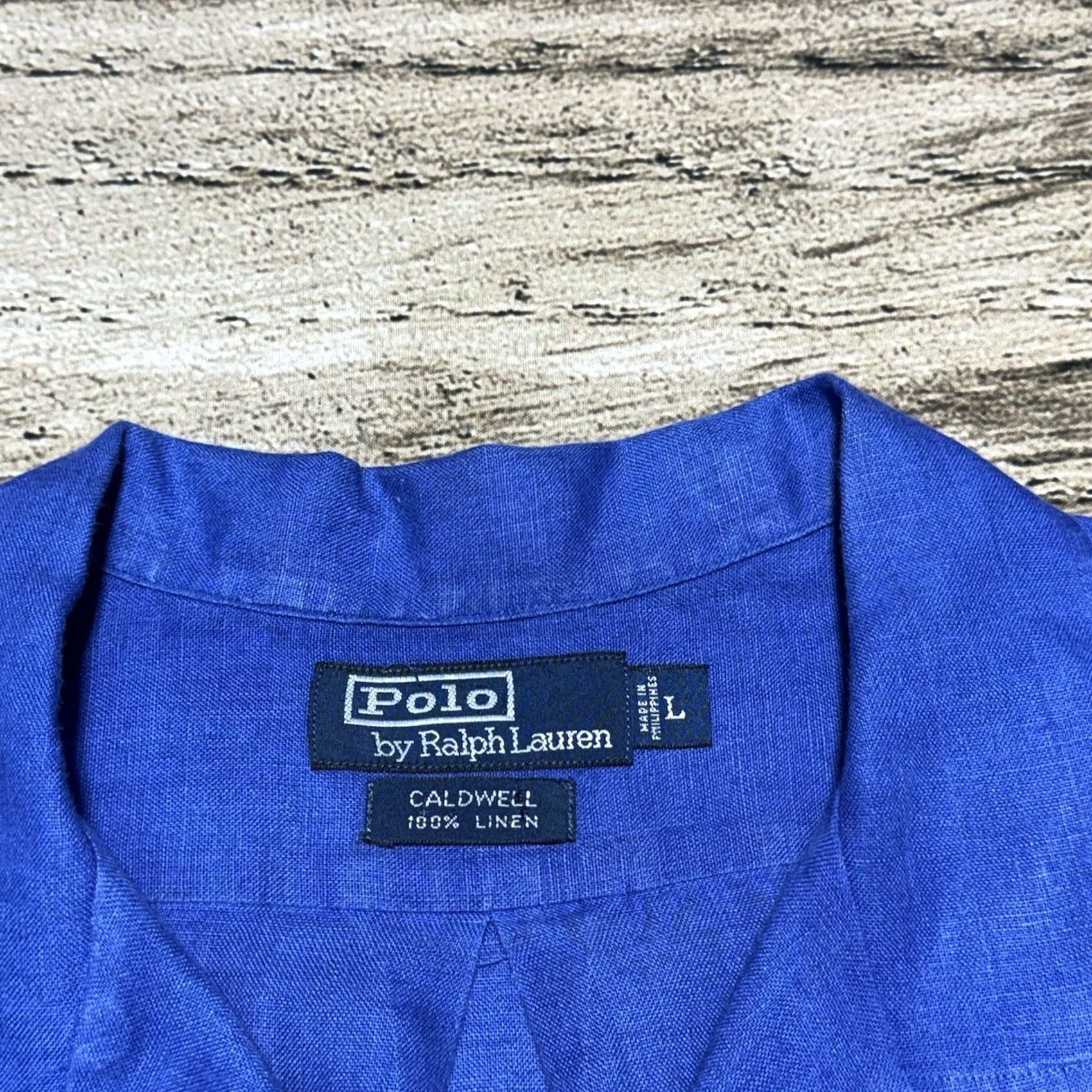 Polo Ralph Lauren VINTAGE Polo Ralph Lauren Shirt L Blue Caldwell Loop Collar Jupiter Hills Camp Hawaiian Size US L / EU 52-54 / 3 - 3 Thumbnail