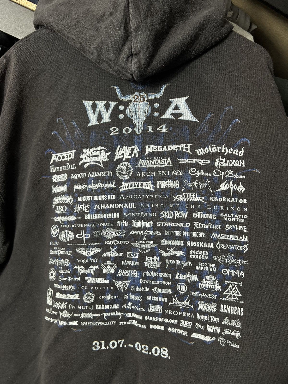 Band Tees Vintage Wacken Open Air 2014 25 Years Zip Hoodie Band Merch Size US L / EU 52-54 / 3 - 9 Thumbnail