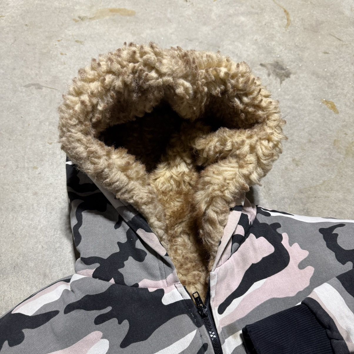 Playboi Carti Vintage Camo Sherpa Lined Zip Up Hoodie Size Large Size US L / EU 52-54 / 3 - 5 Thumbnail