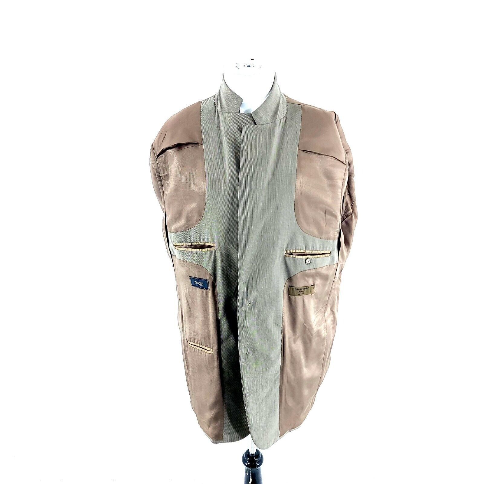 Pronto Uomo Pronto Uomo Signature Zigone Super 100s Wool 2 Button Blazer Size 44L - 11 Thumbnail
