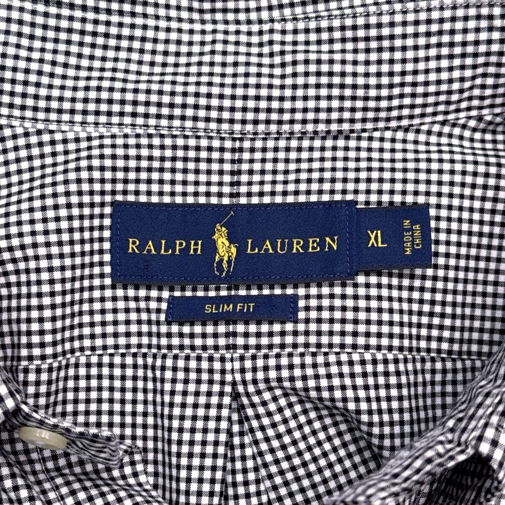 Ralph Lauren Ralph Lauren Slim Fit Shirt Mens XL Black Button-Up Knit Cotton Embroidered Buttons-Down Collar Size US XL / EU 56 / 4 - 5 Thumbnail