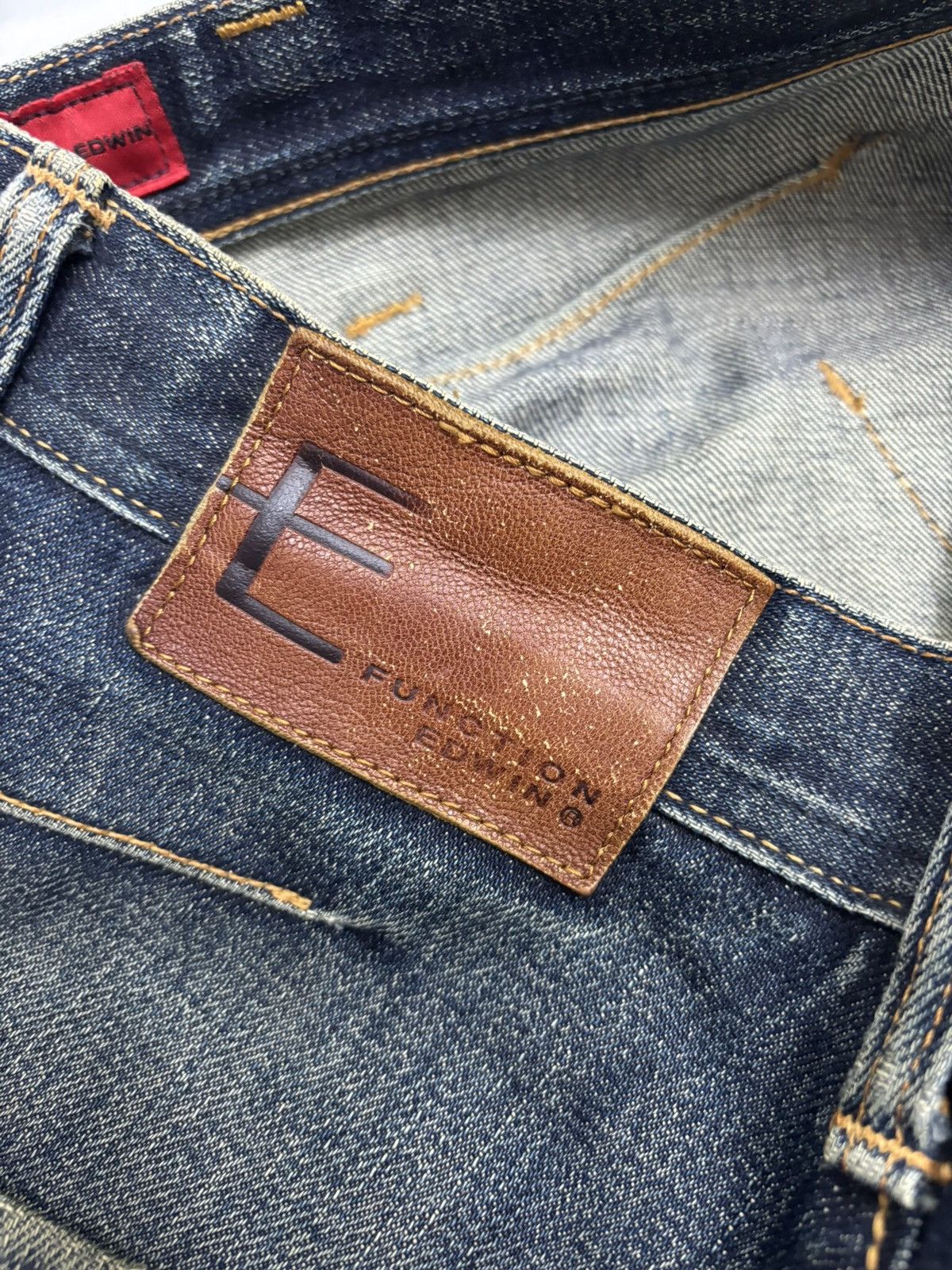Edwin 🔥BAGGY EDWIN FUNCTION THRASHED DISTRESSED DENIM JEAN Size US 32 / EU 48 - 10 Thumbnail