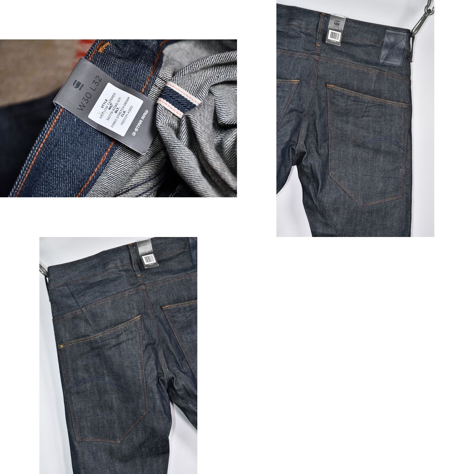 G-Star G-Star Raw Red Listing 3301 Low Tapered Firro Stretch Denim Jeans W30/L32 Men Regular XS? Size US 30 / EU 46 - 9 Thumbnail