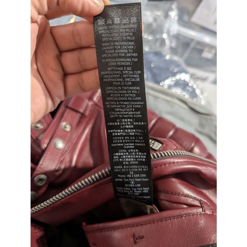 Tom Ford o1rshd1 Leather Jacket in Burgandy Size US L / EU 52-54 / 3 - 21 Thumbnail