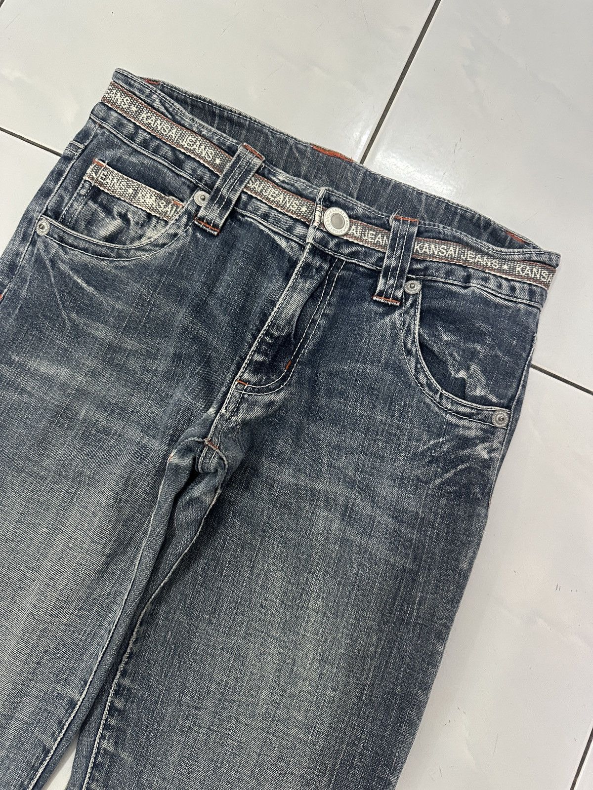 Japanese Brand × Kansai Yamamoto Vintage Japanese KANSAI JEANS Sand Wash Jeans Size US 27 - 5 Thumbnail