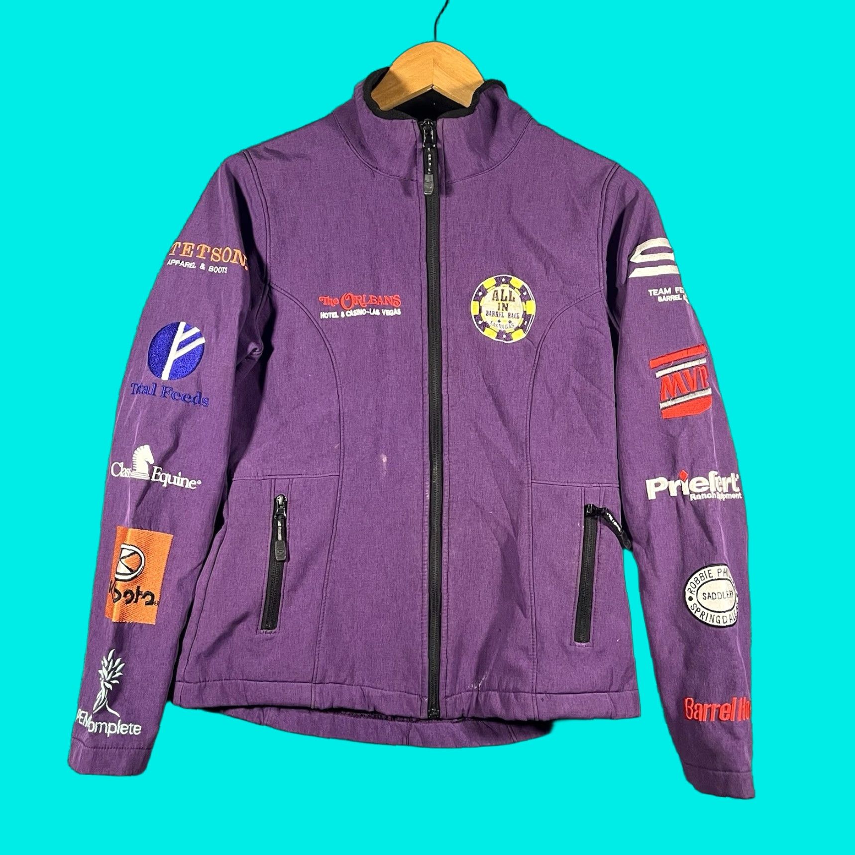 Roper ROPER Full Zip Jacket Women S Purple Western Horse Basic Jacket Casual Size S / US 4 / IT 40 - 1 Thumbnail