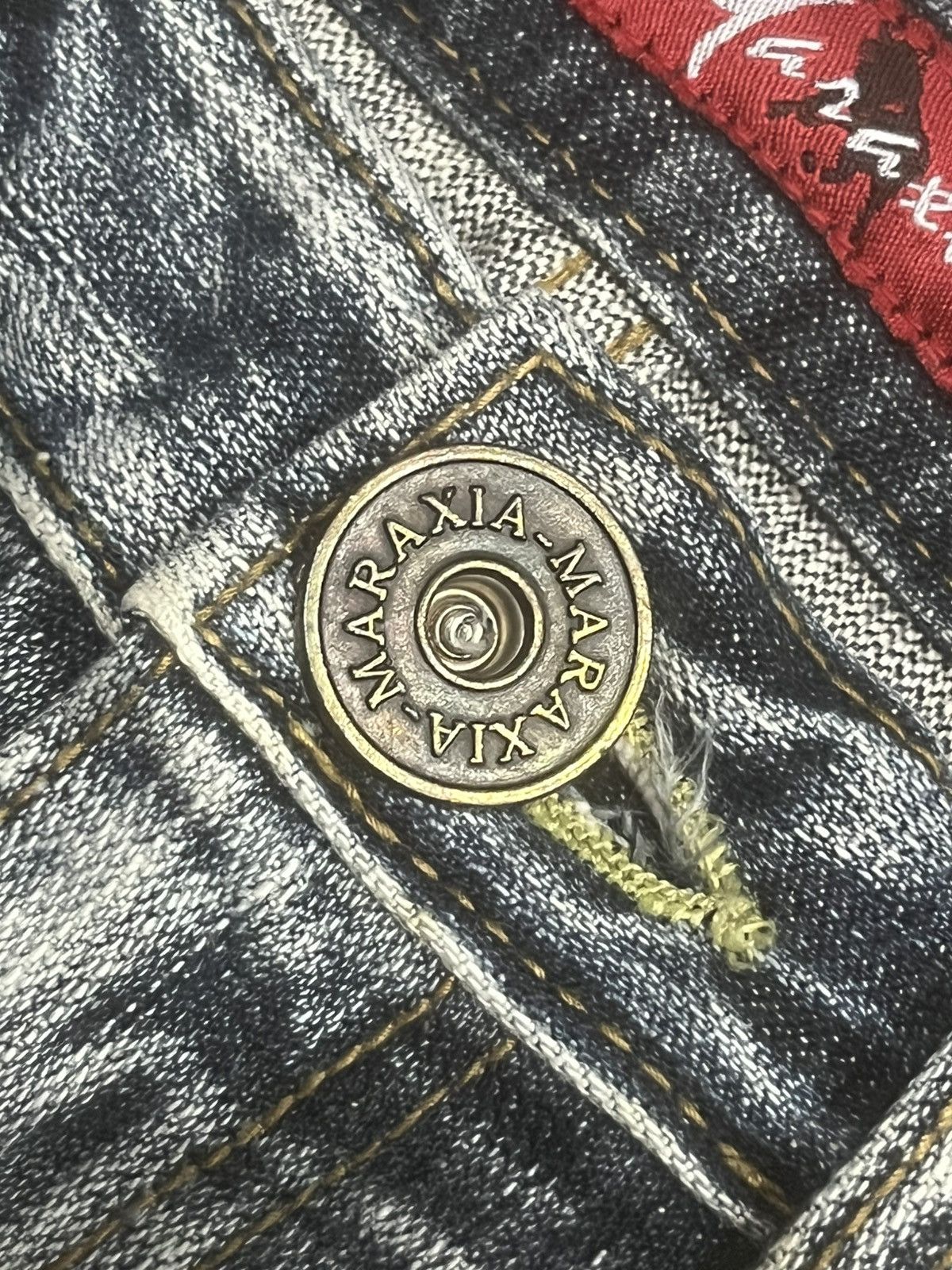 If Six Was Nine Vintage Y2K Japan Maraxia Heavily Destroyed Flare Jeans Size 26" / US 2 / IT 38 - 5 Thumbnail