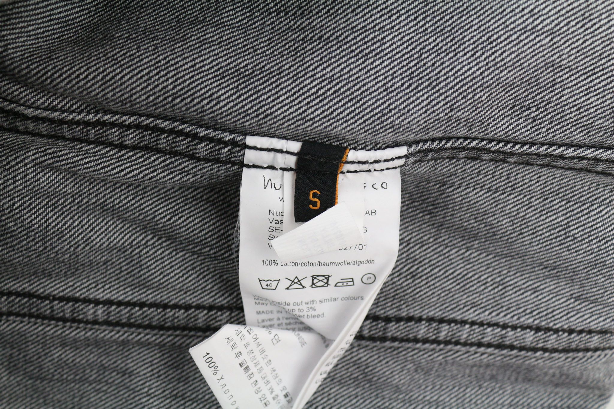Nudie Jeans BILLY GREY STARDUST DENIM S Grey Denim Jacket 80370 Size US S / EU 44-46 / 1 - 7 Thumbnail