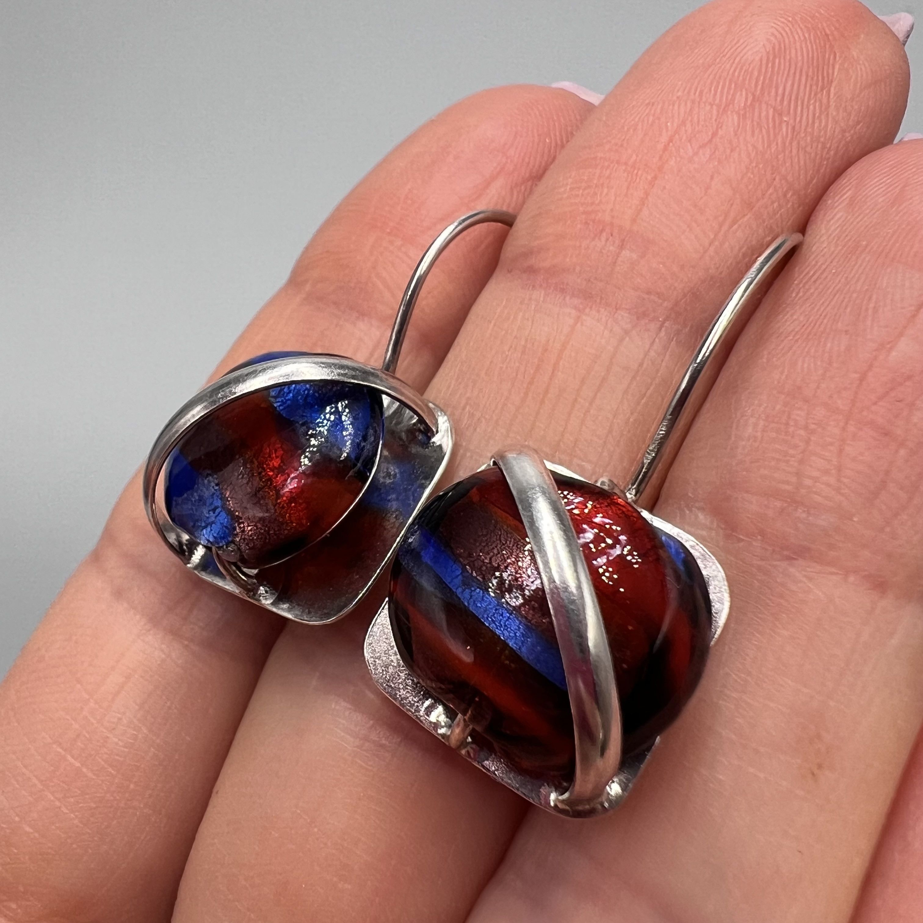Sterling Silver Vintage Pair Of Stud Earrings Silver 925 Jewelry 6.62gr Size ONE SIZE - 3 Thumbnail