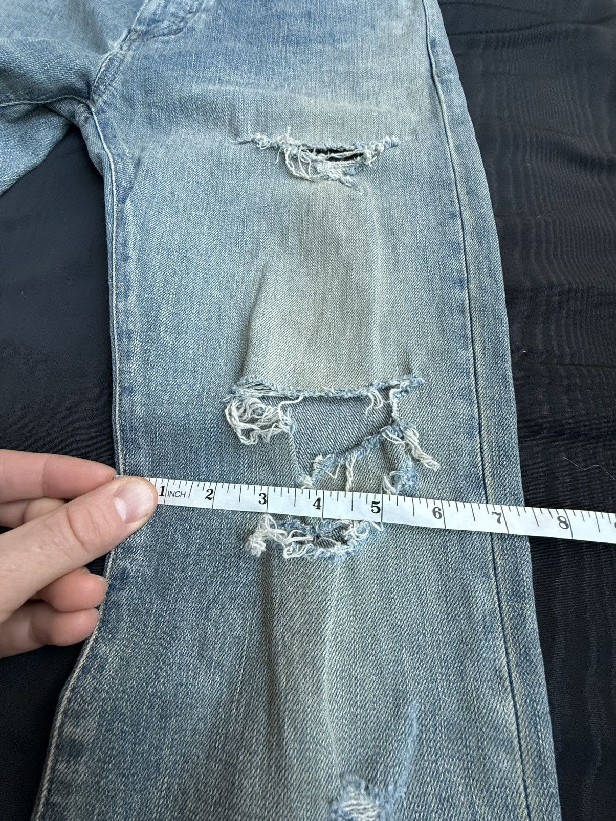 Saint Laurent Paris FW16 Saint Laurent Palladium trash crash ripped D02 jeans Size US 31 - 11 Thumbnail