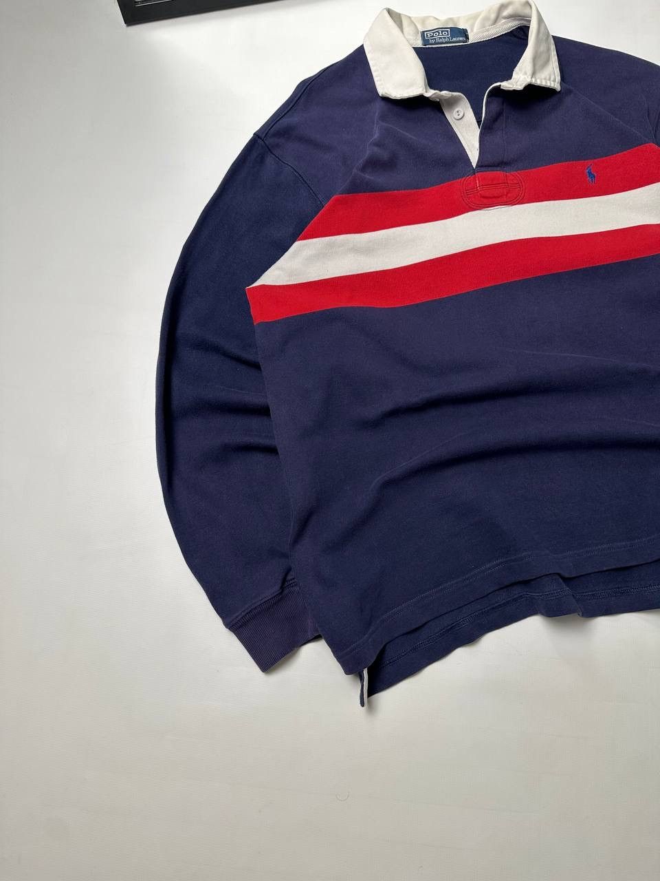 Polo Ralph Lauren 00s Vintage Rugby Polo Ralph Lauren PRL Striped Boxy Fit Size US L / EU 52-54 / 3 - 3 Thumbnail