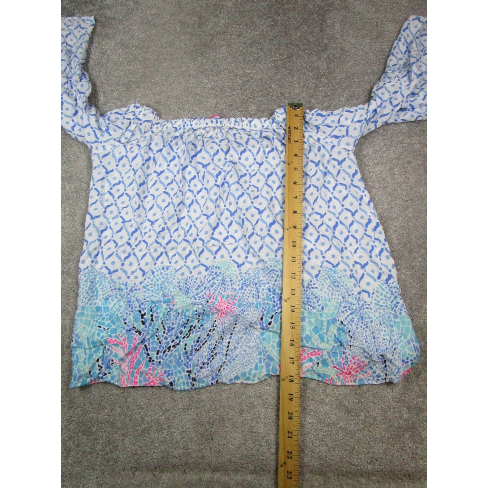 Lilly Pulitzer Lilly Pulitzer Shirt Womens Small Blue White Blouse Size S / US 4 / IT 40 - 7 Thumbnail