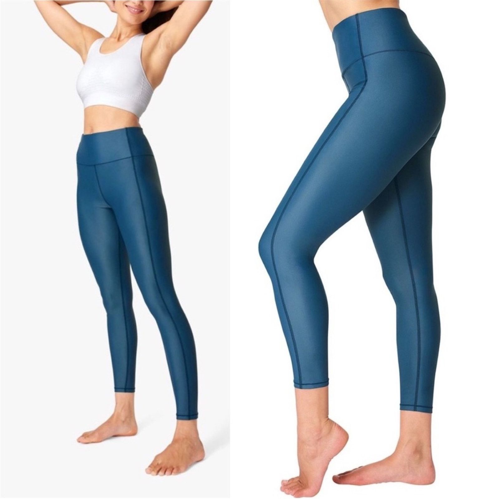 Sweaty Betty Sweaty Betty High Shine Blue 7/8 Leggings Size 25" / US 0 / IT 36 - 1 Thumbnail
