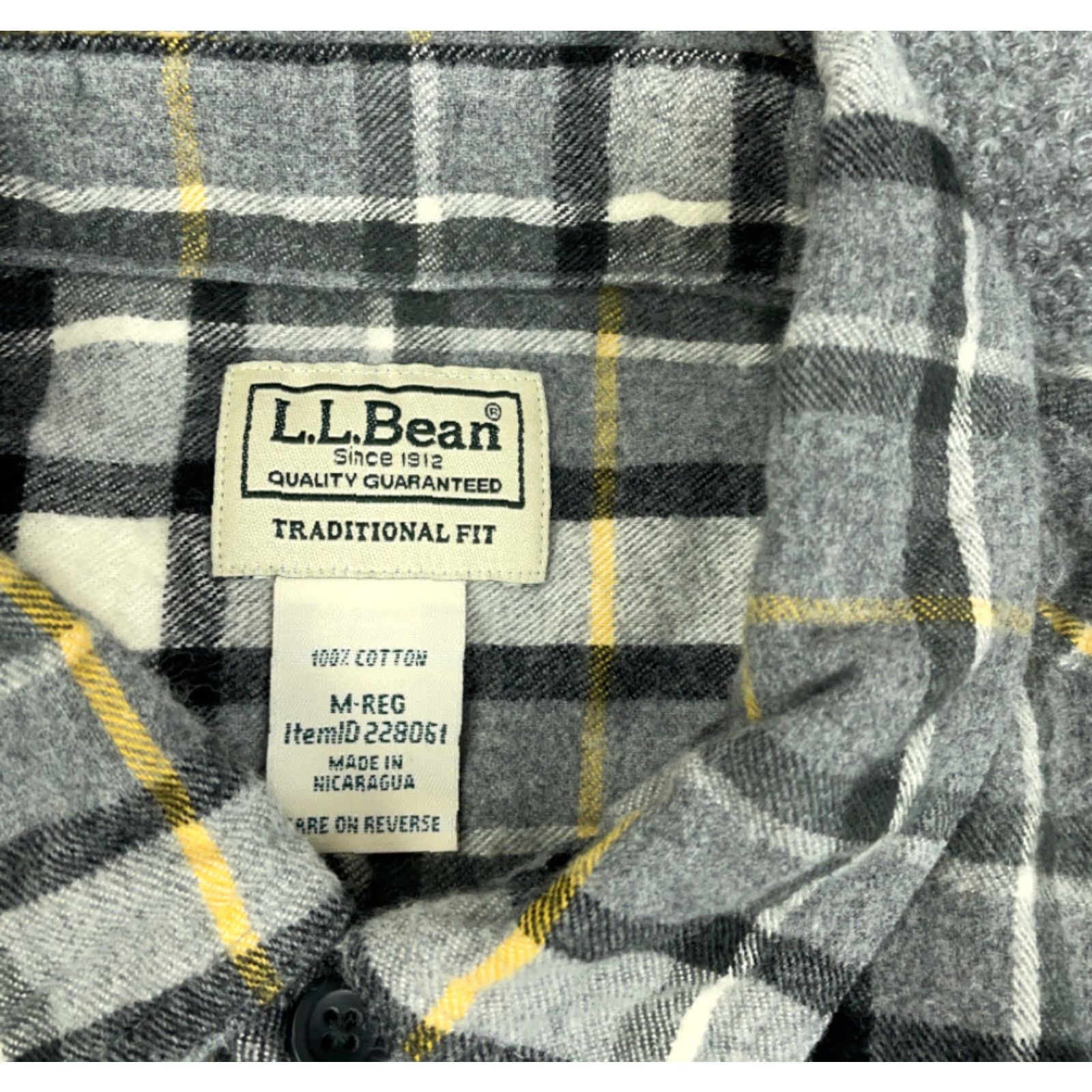 Vintage L.L. Bean Gray Plaid Flannel Shirt Adult Medium Button-Up Casual Workwear Mens Size US M / EU 48-50 / 2 - 6 Thumbnail