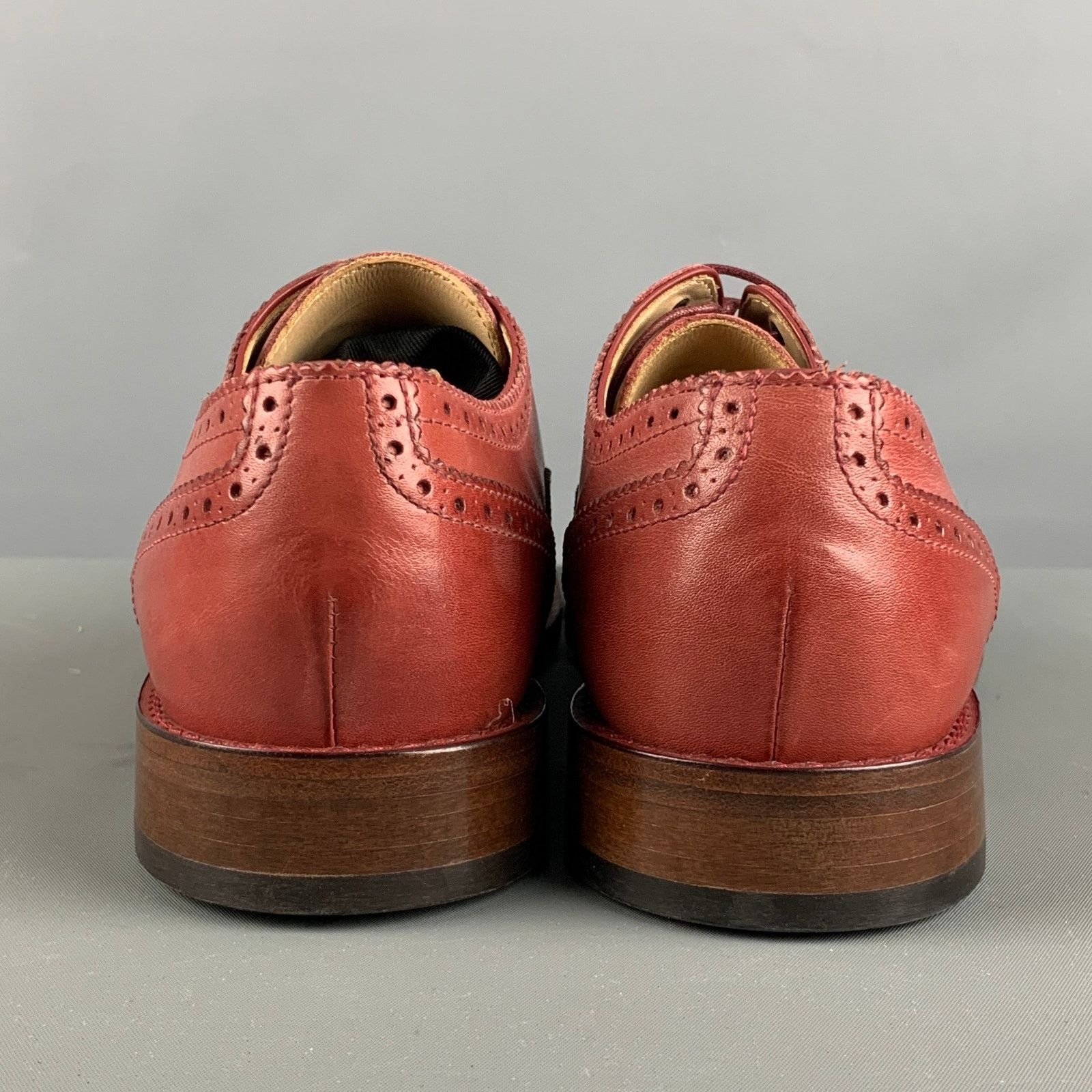 Paul Smith PAUL SMITH BSrick Perforated Leather Wingtip Lace Up Shoes Size US 8 / EU 41 - 3 Thumbnail
