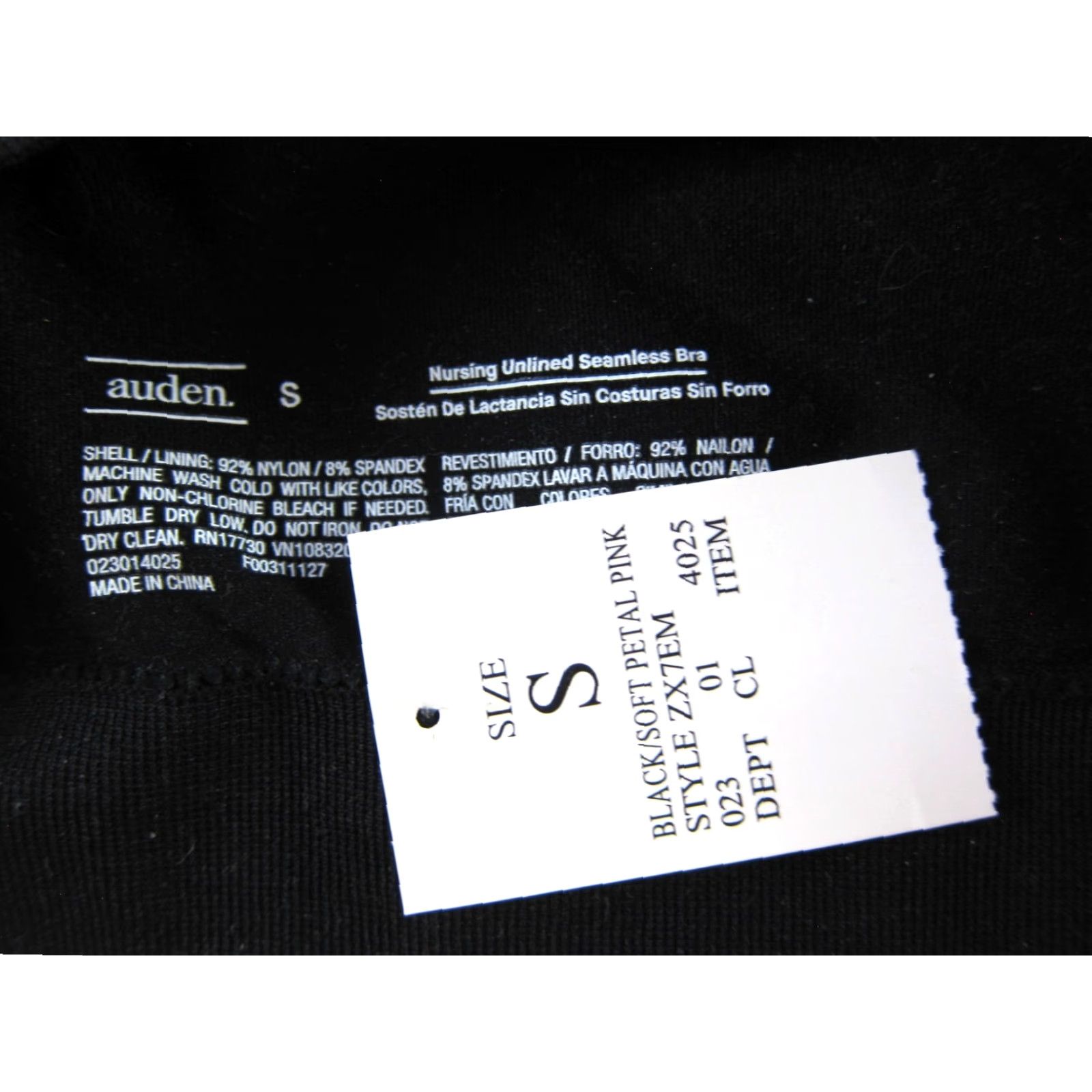Vintage Auden Bra Sports Women 34A Pink XS Black S Light Pink S NWT Size ONE SIZE - 5 Thumbnail