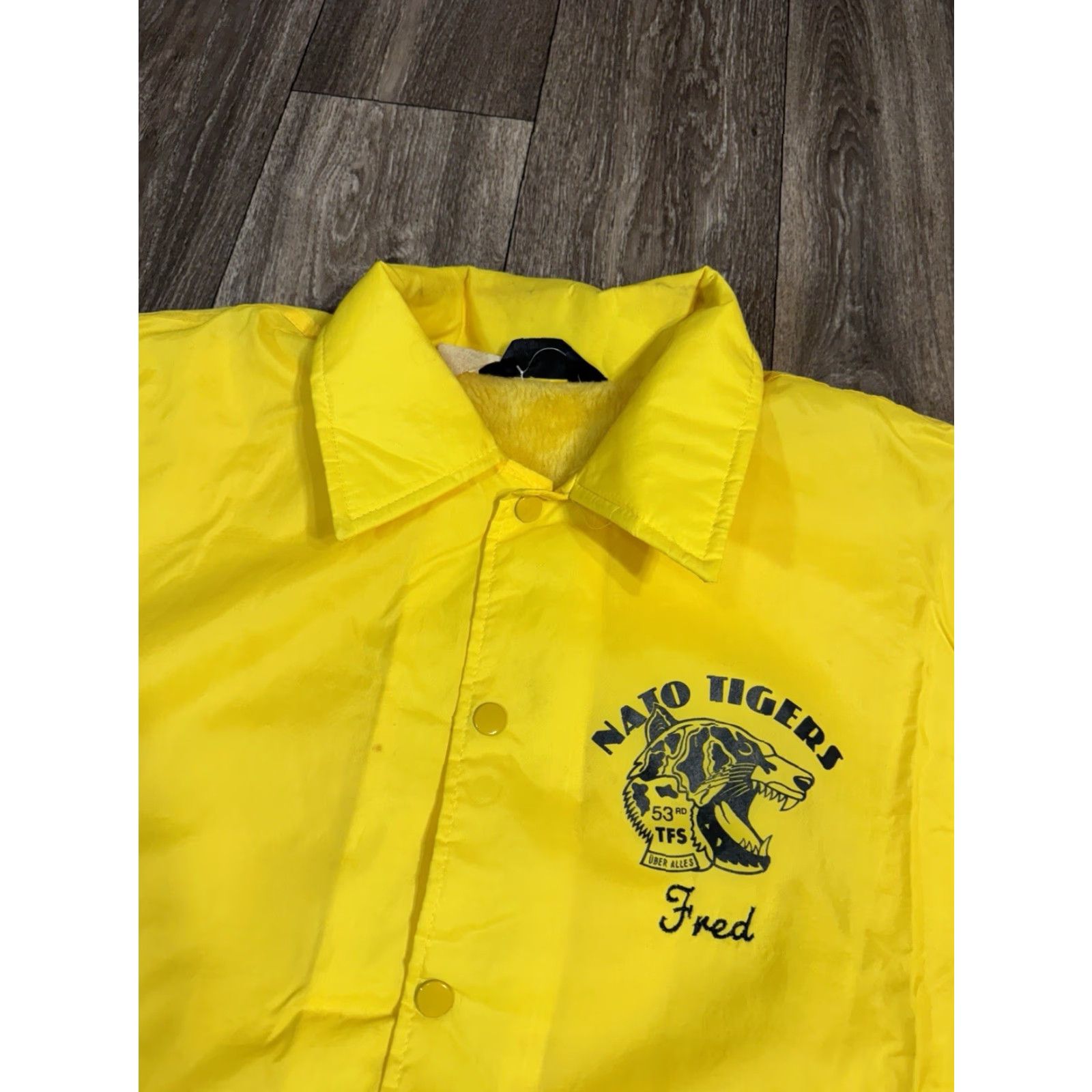 Vintage VINTAGE 60s NATO Tigers Air Force Windbreaker Jacket XL Men Yellow Fur Lined Windbreaker Military Jacket Size US XL / EU 56 / 4 - 3 Thumbnail