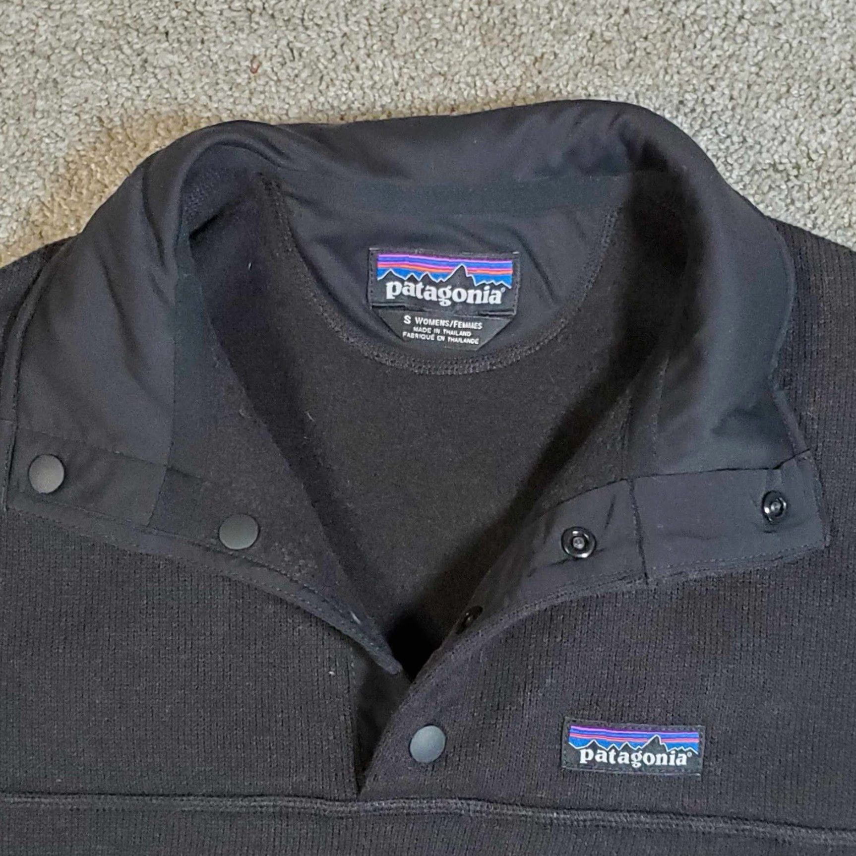 Patagonia Patagonia Fleece 1/4 Zip Pullover Womens Small Black Long Sleeve Mock Neck S Shirt Pullover Womens Black 90s? Size S / US 4 / IT 40 - 2 Thumbnail