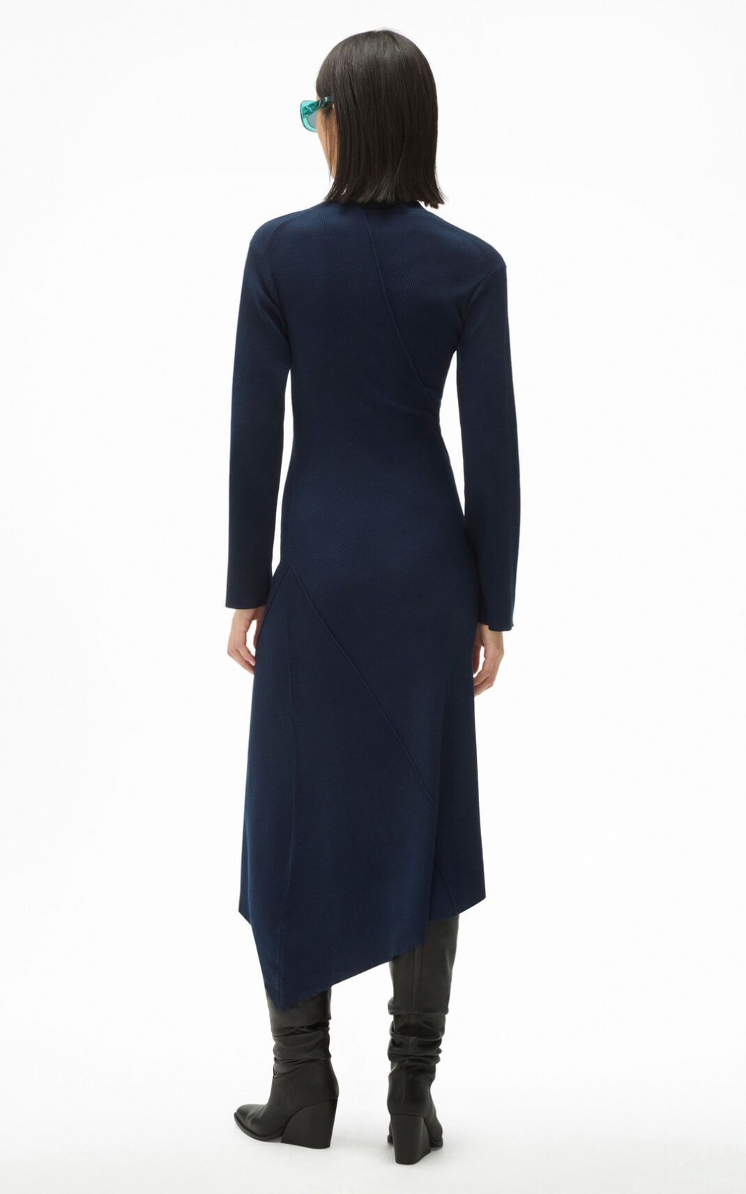 Kenzo o1y1025 Midi Dress in Navy Blue Size S / US 4 / IT 40 - 4 Thumbnail