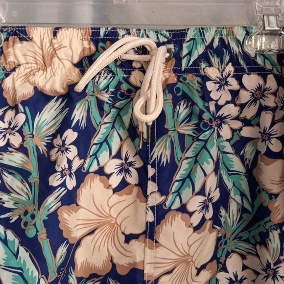 Lands' End Lands End XXL Mens Floral Swim Trunks Elastic Waist Drawstri Size US 44 / EU 60 - 2 Thumbnail