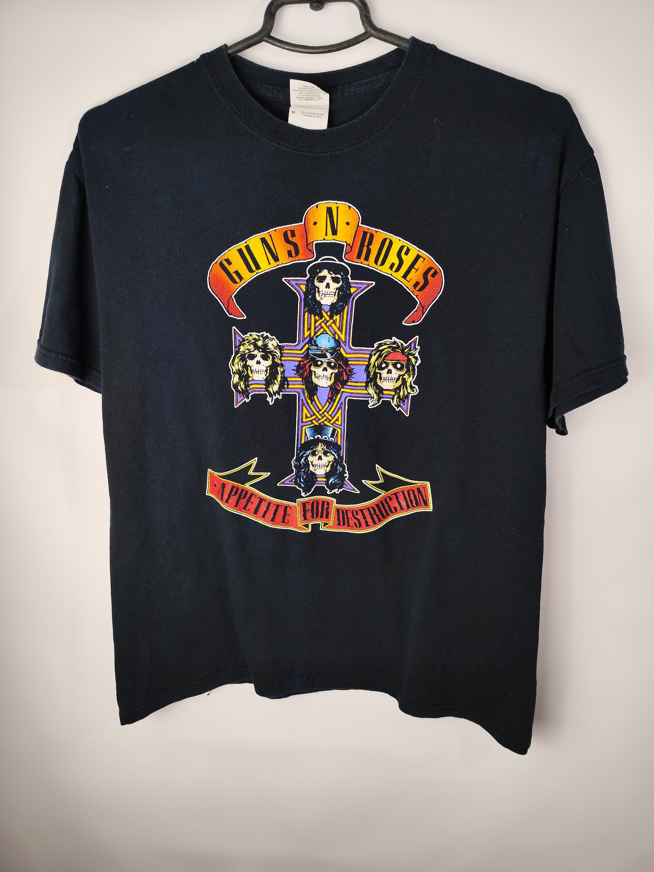 Official Guns N Roses T Shirt Appetite bullet not in this lifetime logo new mens