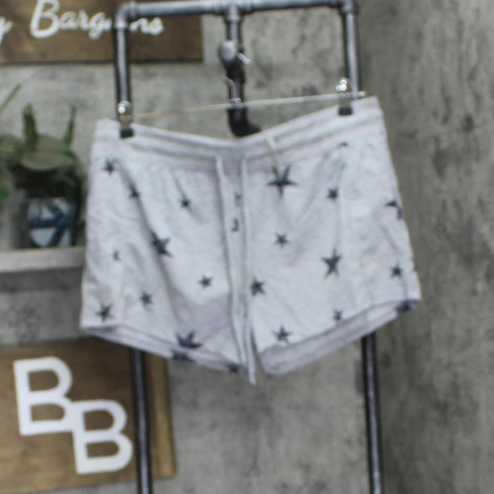 Splendid New Splendid Pajama Lounge Shorts R87d733 Gray Stars Xl Size 40" / US 18 - 1 Thumbnail