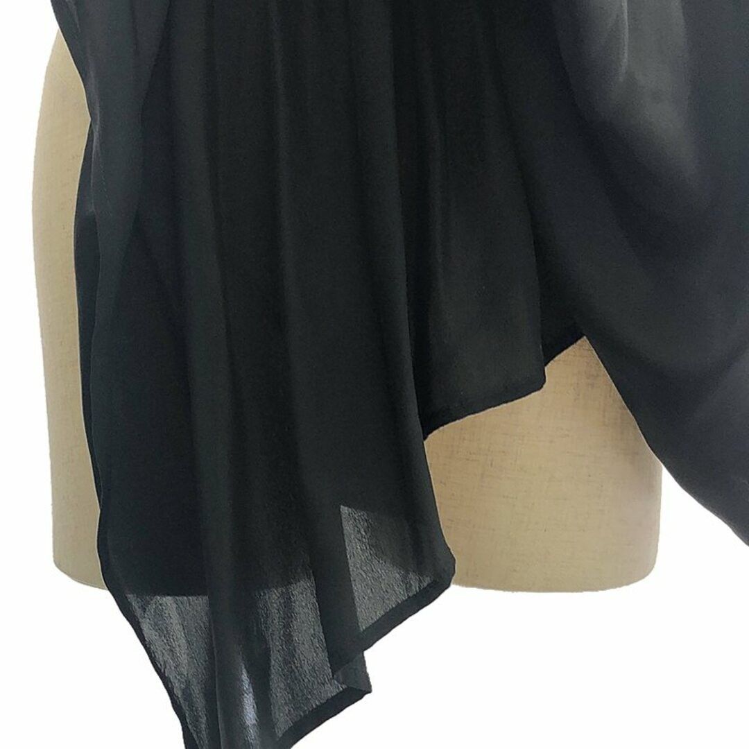 Yohji Yamamoto Yohji Yamamoto Femme - Silk Asymmetric Draped Top Size XS / US 0-2 / IT 36-38 - 4 Thumbnail