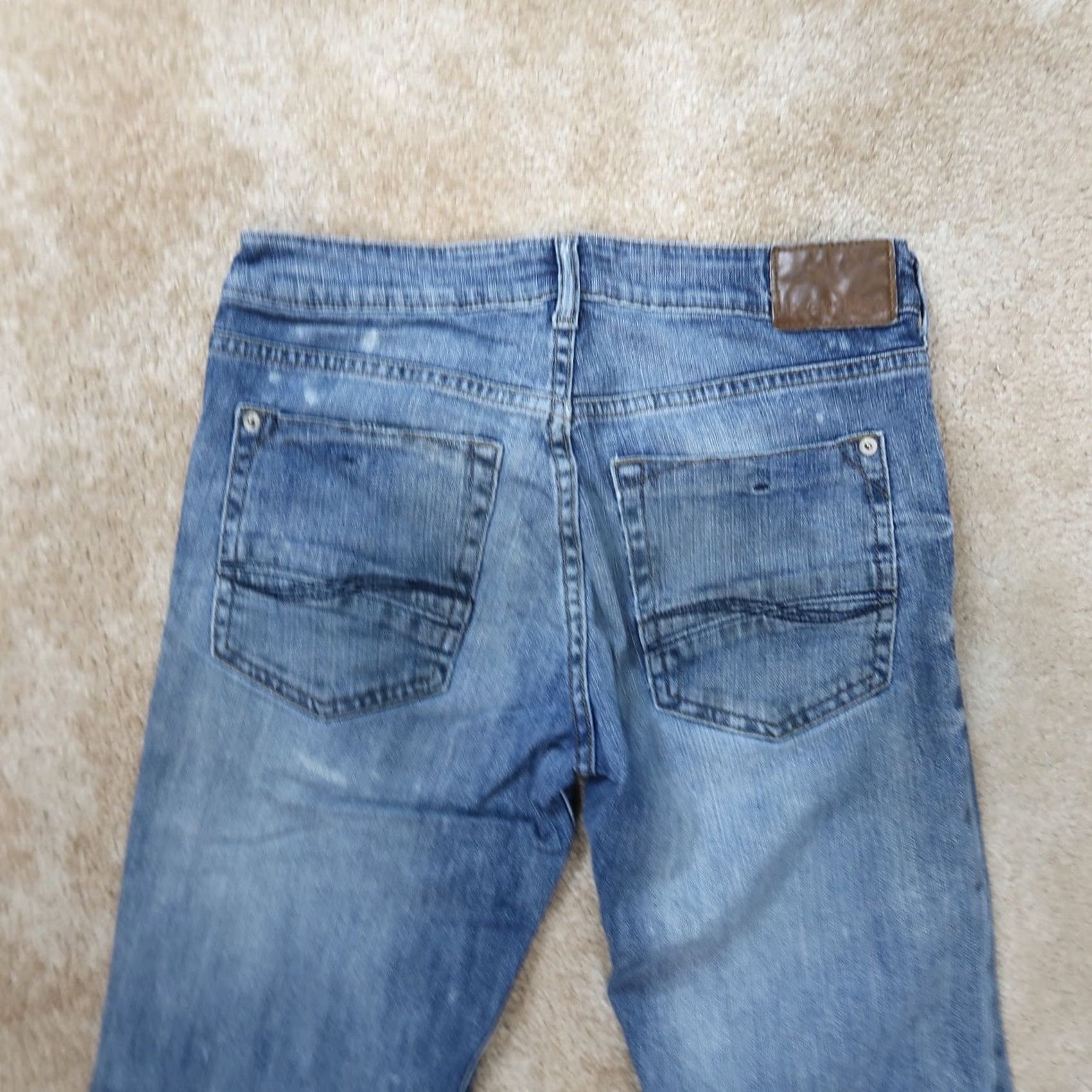Lee Lee Premium Select Jeans 31x32 Blue Denim Straight Mens 5-Pocket Stretch Raw Distressed N/A Size US 31 - 6 Thumbnail
