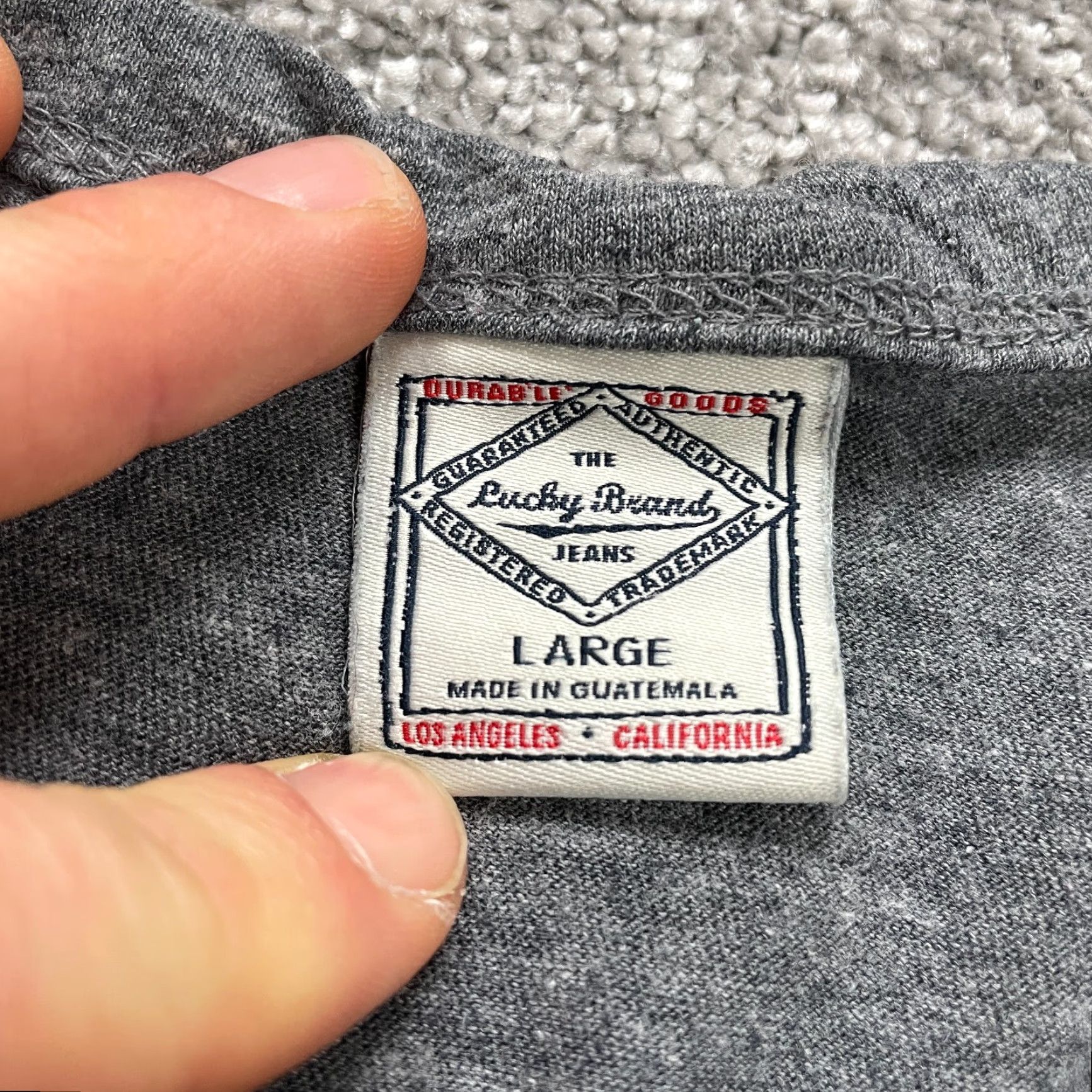 Lucky Brand **Lucky Brand Classic Gray Men's Large V-Neck T-Shirt** User: Lucky Brand Classic Gray Men's Large V-Neck T-Shirt Size L / US 10 / IT 46 - 6 Thumbnail