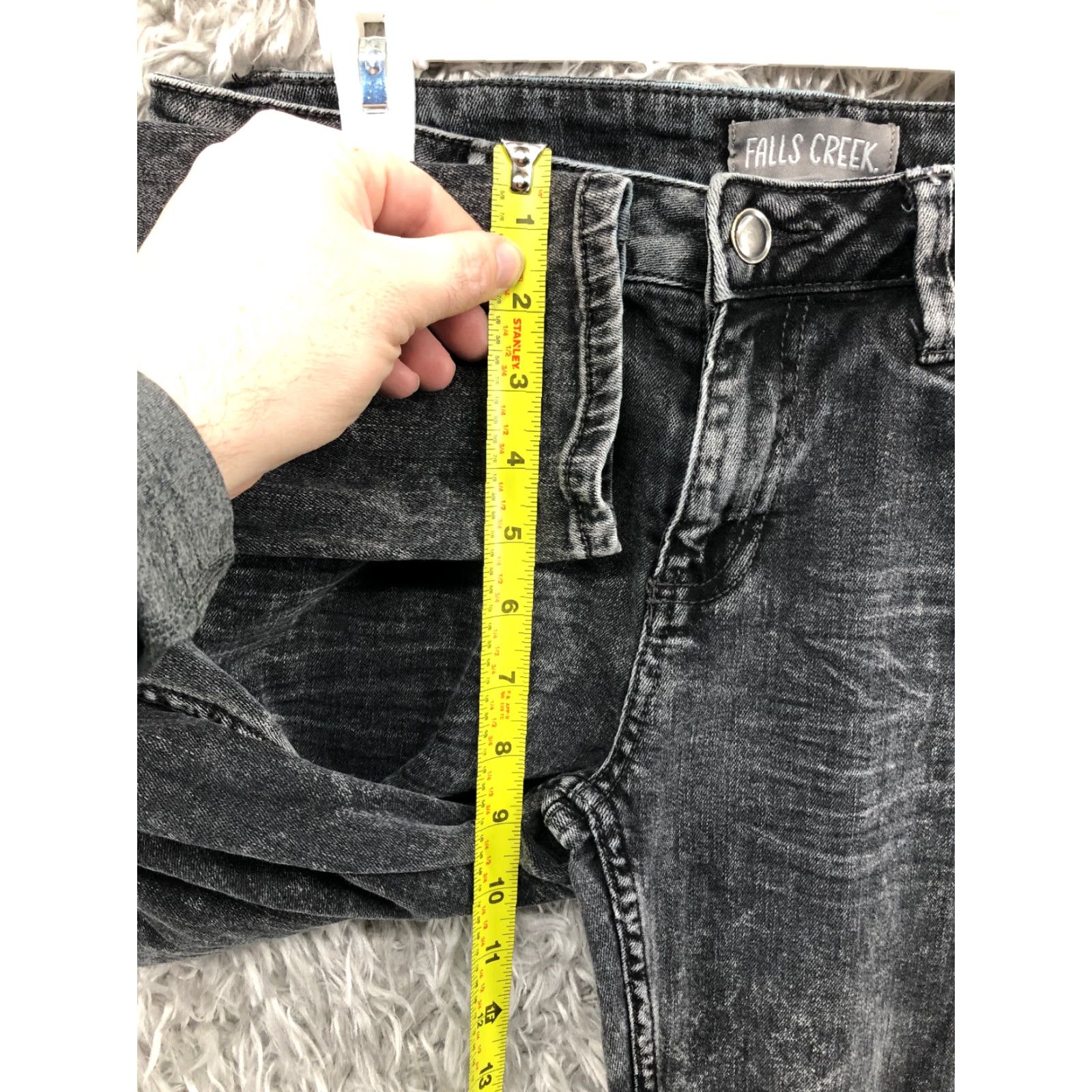 Denime Falls Creek Jeans Skinny Size 6 Womens Mid Rise Dark Wash Black Denim Size 28" / US 6 / IT 42 - 4 Thumbnail