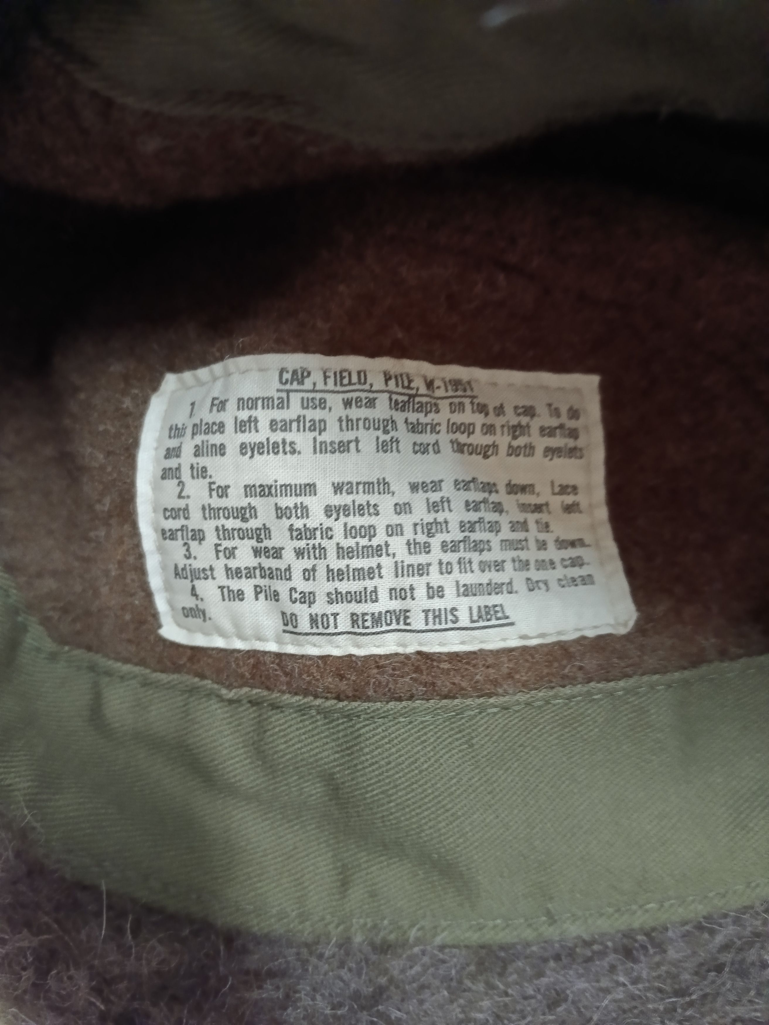 Buzz Rickson's Buzz Rickson Co. M-1951 Field Pile Cap - Size 7 1/4 (Repro) Size ONE SIZE - 8 Thumbnail