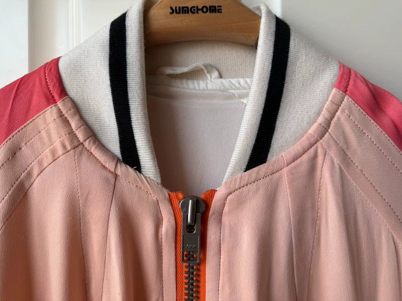 Haider Ackermann Haider Ackermann Silk pink white sports jacket Size M / US 6-8 / IT 42-44 - 5 Thumbnail