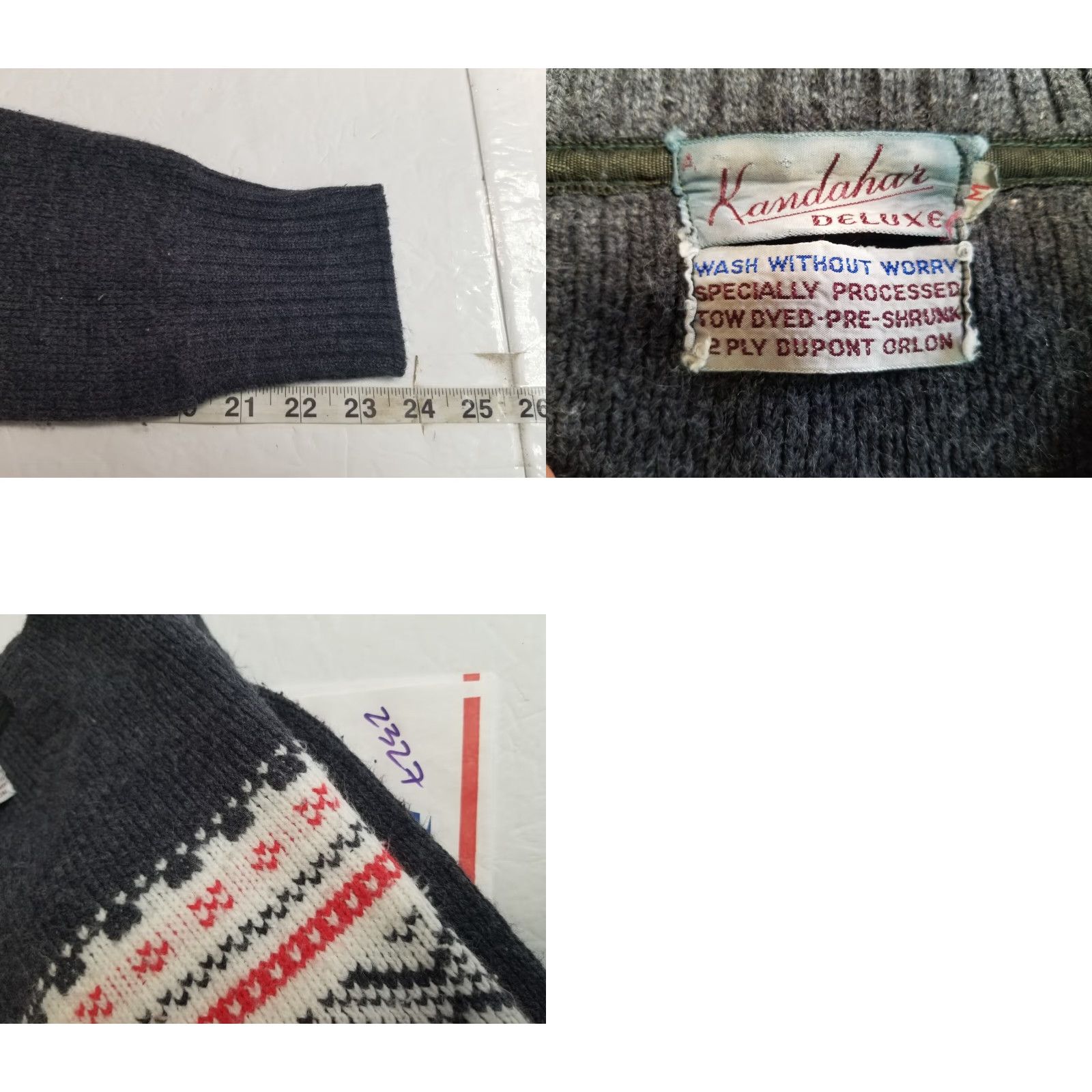 Vintage VINTAGE Kandahar Mens Cardigan Sweater M Gray Acrylic 80s Knit Long Sleeve Regular Fit Size US M / EU 48-50 / 2 - 8 Thumbnail