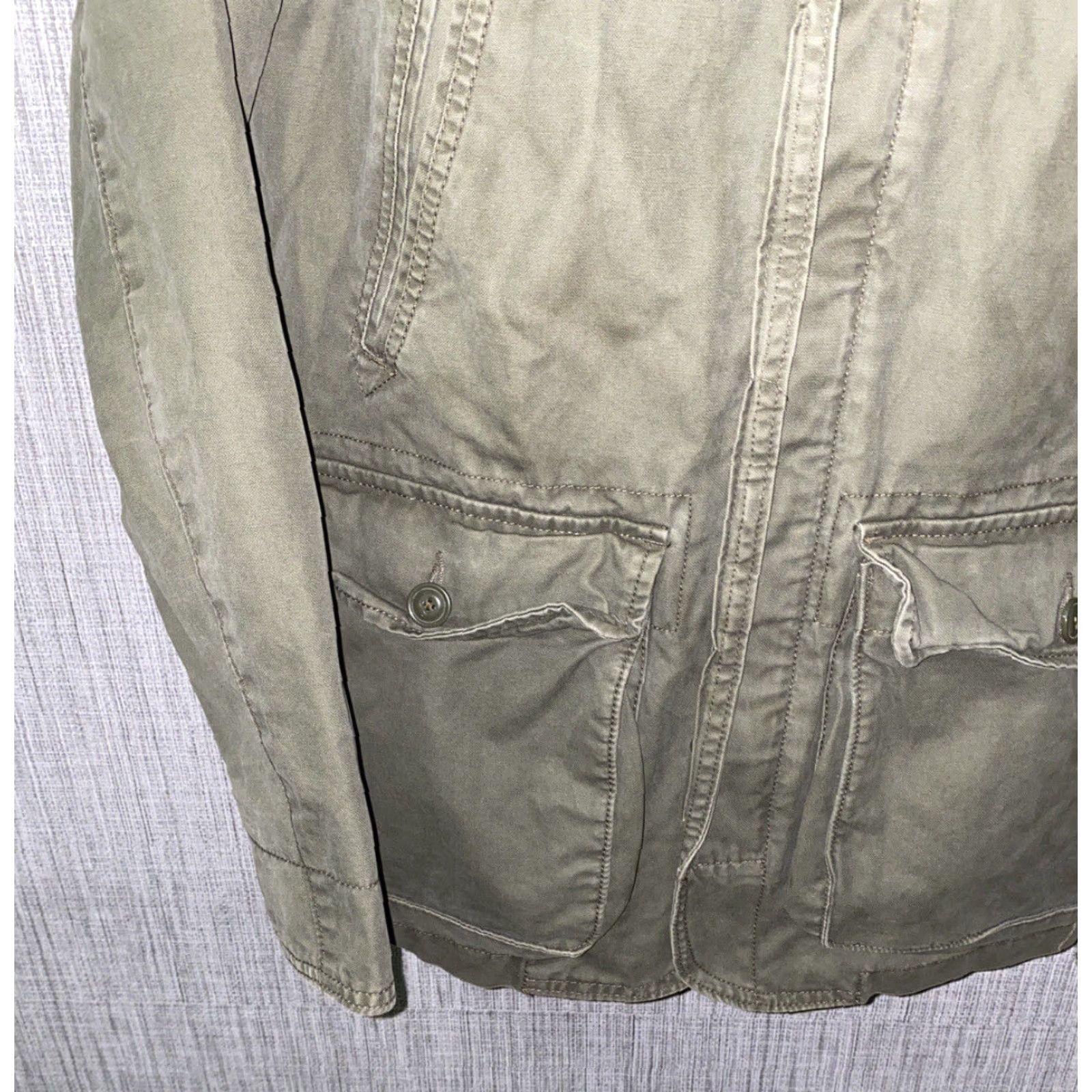 Vintage VINTAGE? No — Instead: "Mens Military Style Green Full Zip Multi Pocket Jacket Size S Cotton" Size US S / EU 44-46 / 1 - 4 Thumbnail