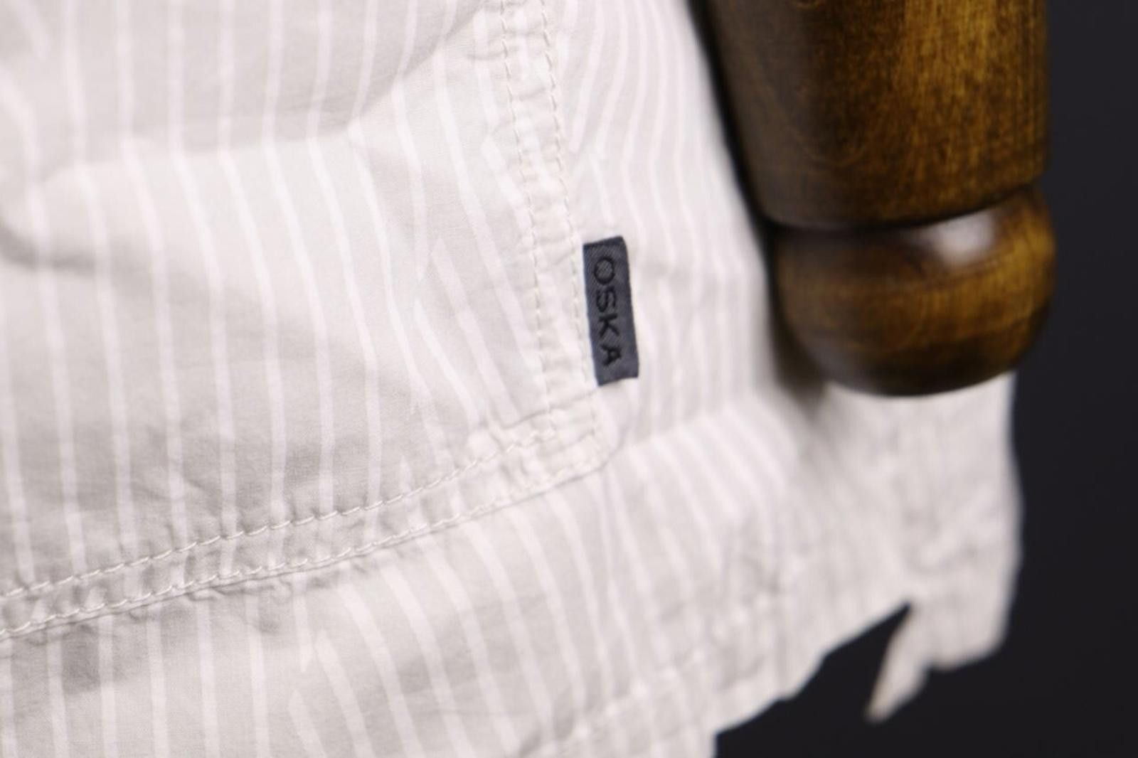 Oscar De La Renta Oska White Relaxed Stripe Tunic Shirt Dress Short Size 4 Size S / US 4 / IT 40 - 5 Thumbnail