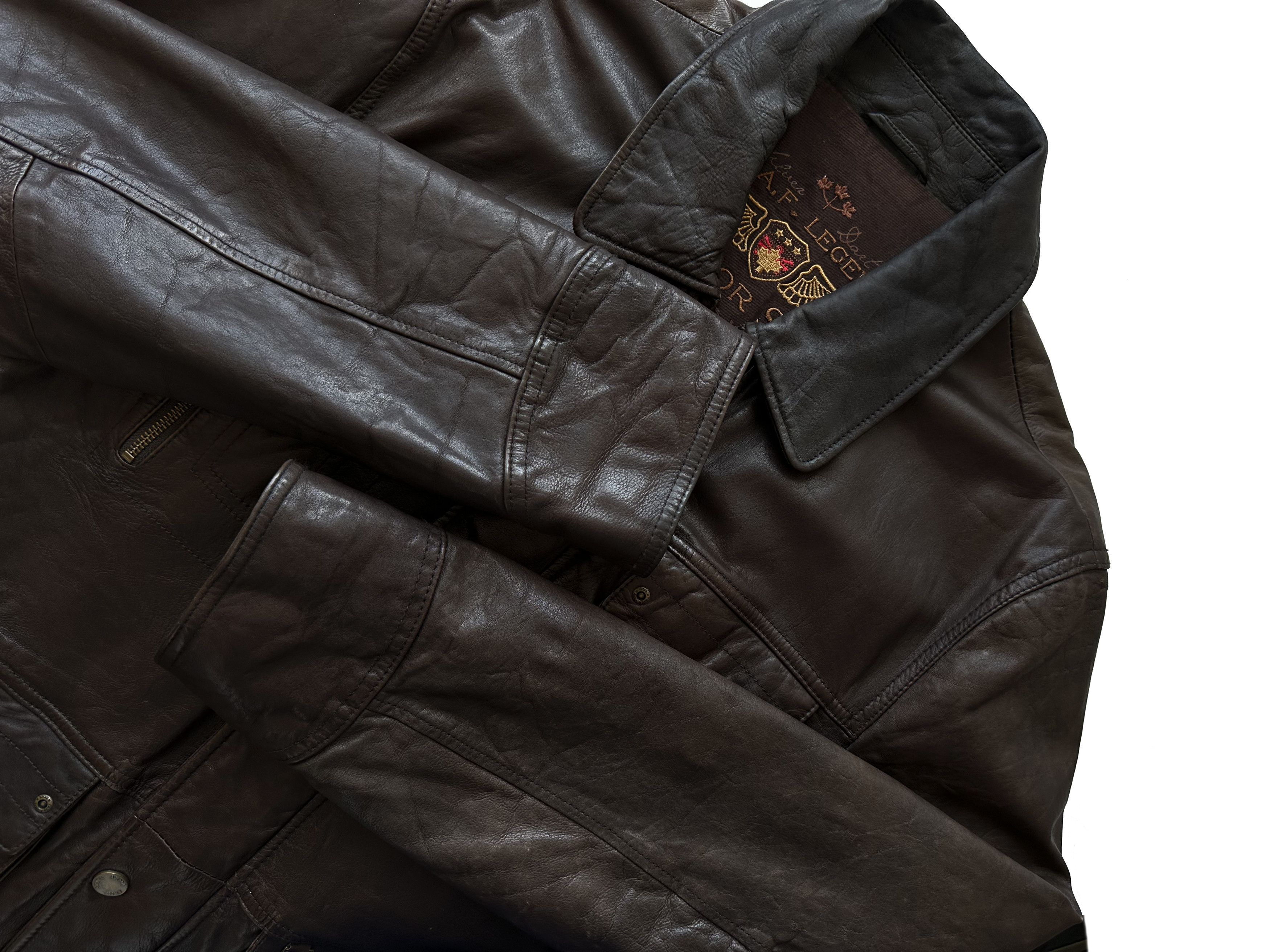 ARMA × Genuine Leather ARMA Ambassador Squadron brown leather jacket Size US L / EU 52-54 / 3 - 4 Thumbnail