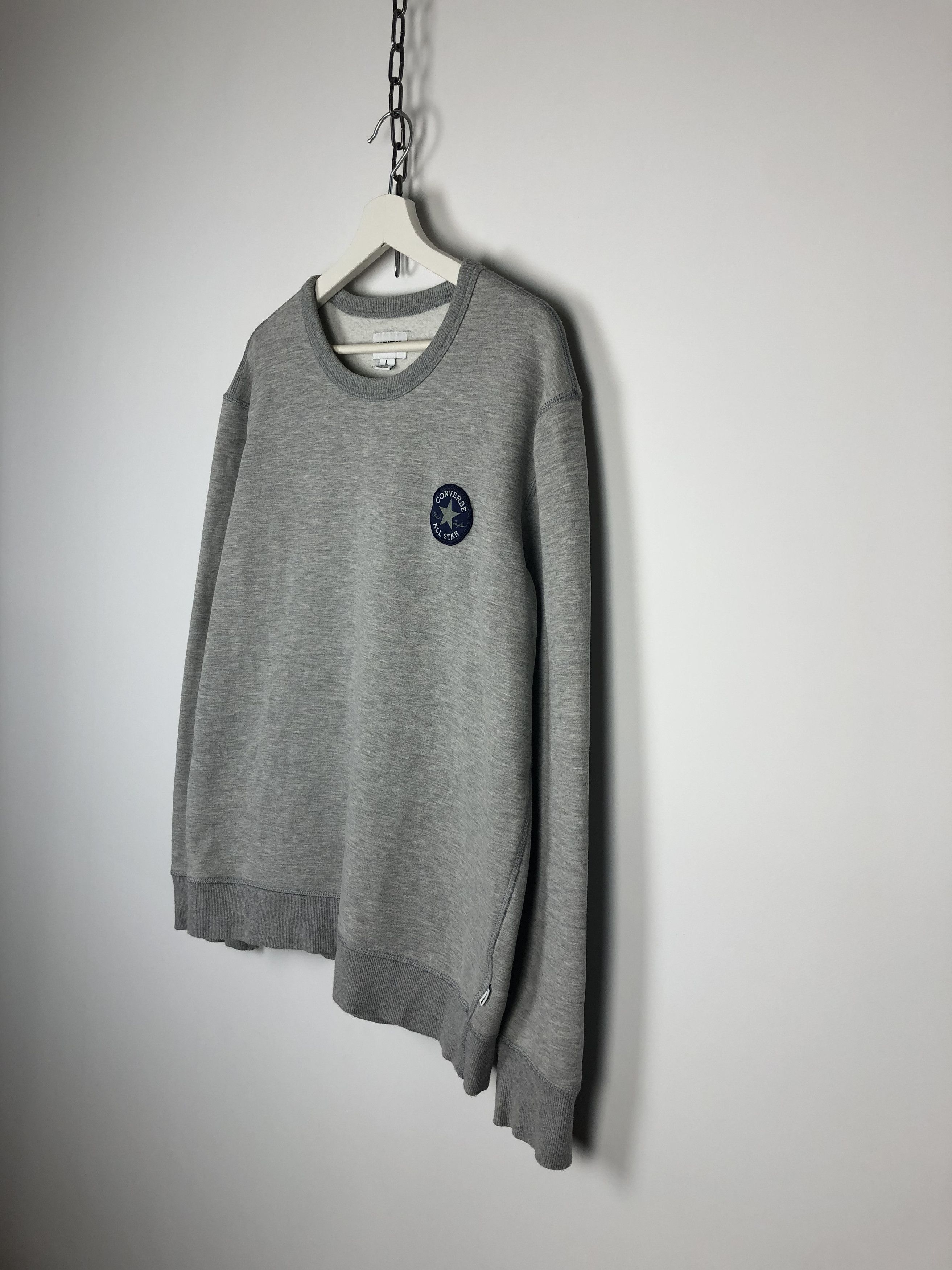 Converse Converse All Star Sweatshirt Crewneck Gray Pullover size L Size US L / EU 52-54 / 3 - 7 Thumbnail