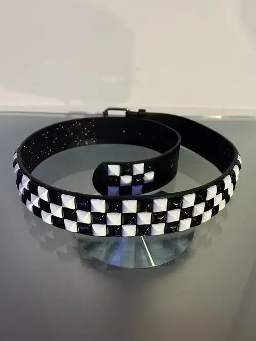 Dead Meat Pyramid Studded Belt (checkered) Size ONE SIZE - 2 Thumbnail