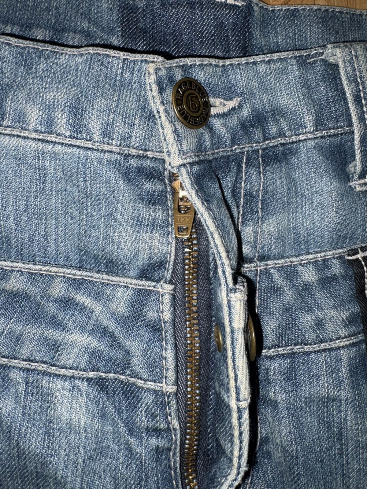 Japanese Brand RAGEBLUE Japanese Streetwear Double Waisted Belt Loop Jeans Size US 32 / EU 48 - 4 Thumbnail