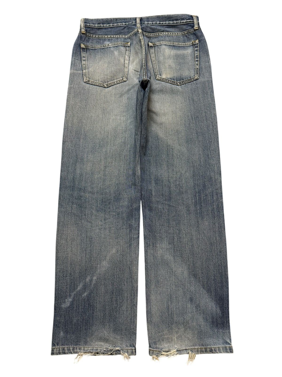 Uniqlo Vintage Y2K Japanese Uniqlo Faded Blue Wash Distress Relaxed Size US 30 / EU 46 - 2 Thumbnail