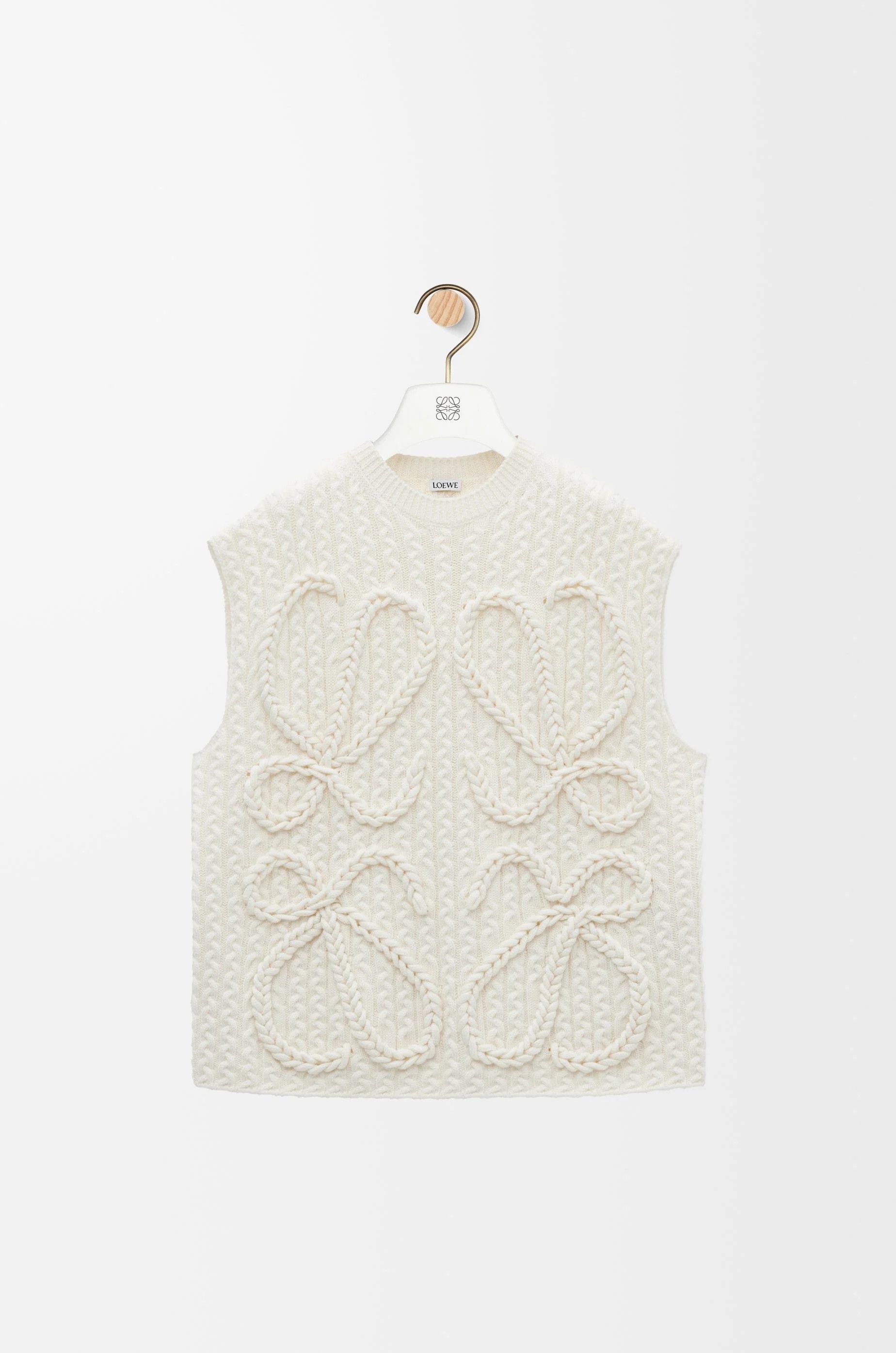 Loewe o1in1g0426 Anagram Vest in White Size L / US 10 / IT 46 - 1 Thumbnail
