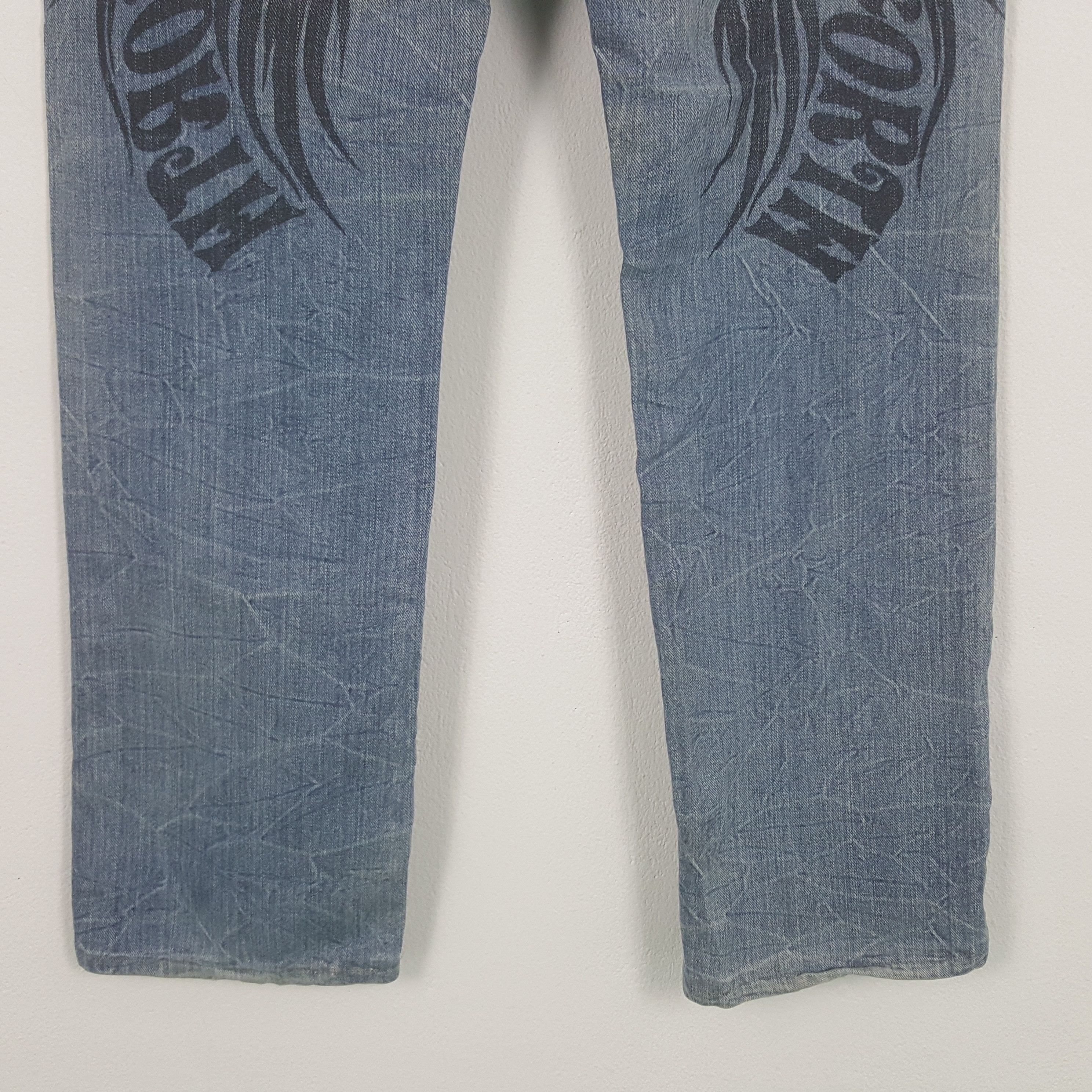 Japanese Brand Vintage Back & Forth Back Print Punk Style Denim Jeans Size US 31 - 3 Thumbnail