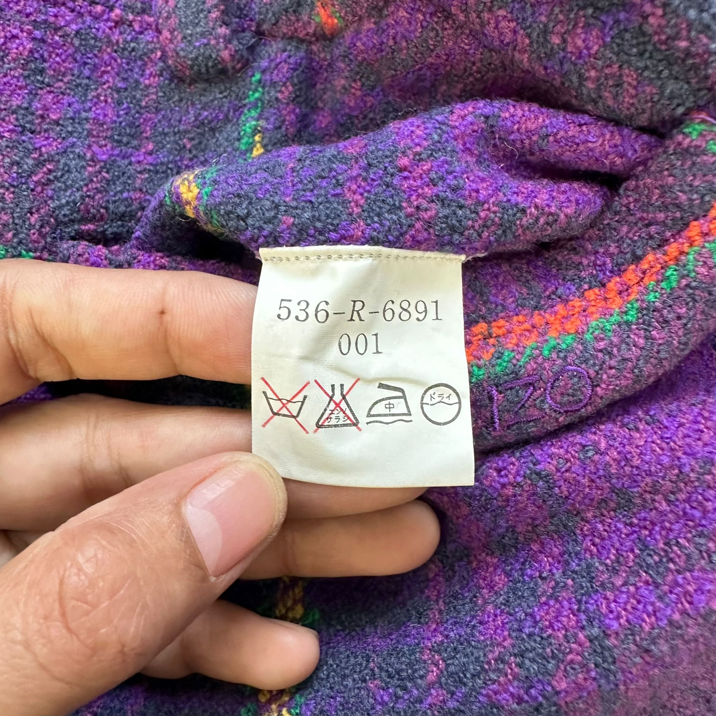 Kenzo KENZO Checked Purple Shorts Elastic Waist W23-26 #A61-1406 Size 26" / US 2 / IT 38 - 9 Thumbnail