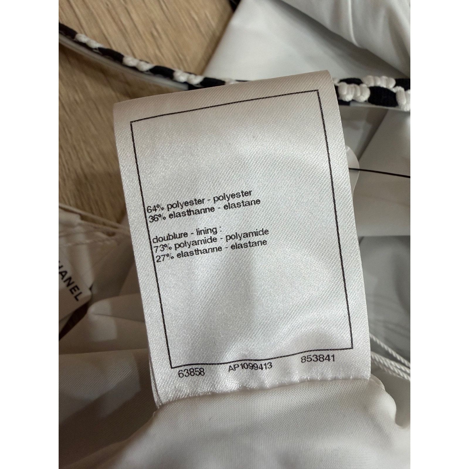 Chanel Chanel 23C Black White Checker Crystal CC Logo One Piece 36 Size XS / US 0-2 / IT 36-38 - 16 Thumbnail