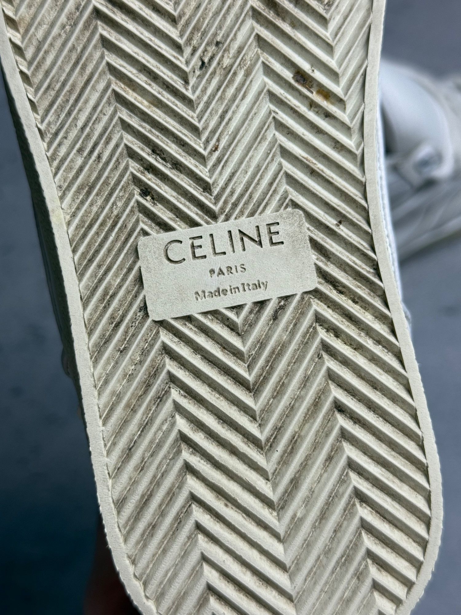 Celine Celine Break White Leather High-Top Sneakers Size 37 Luxury Size US 7 / IT 37 - 13 Thumbnail