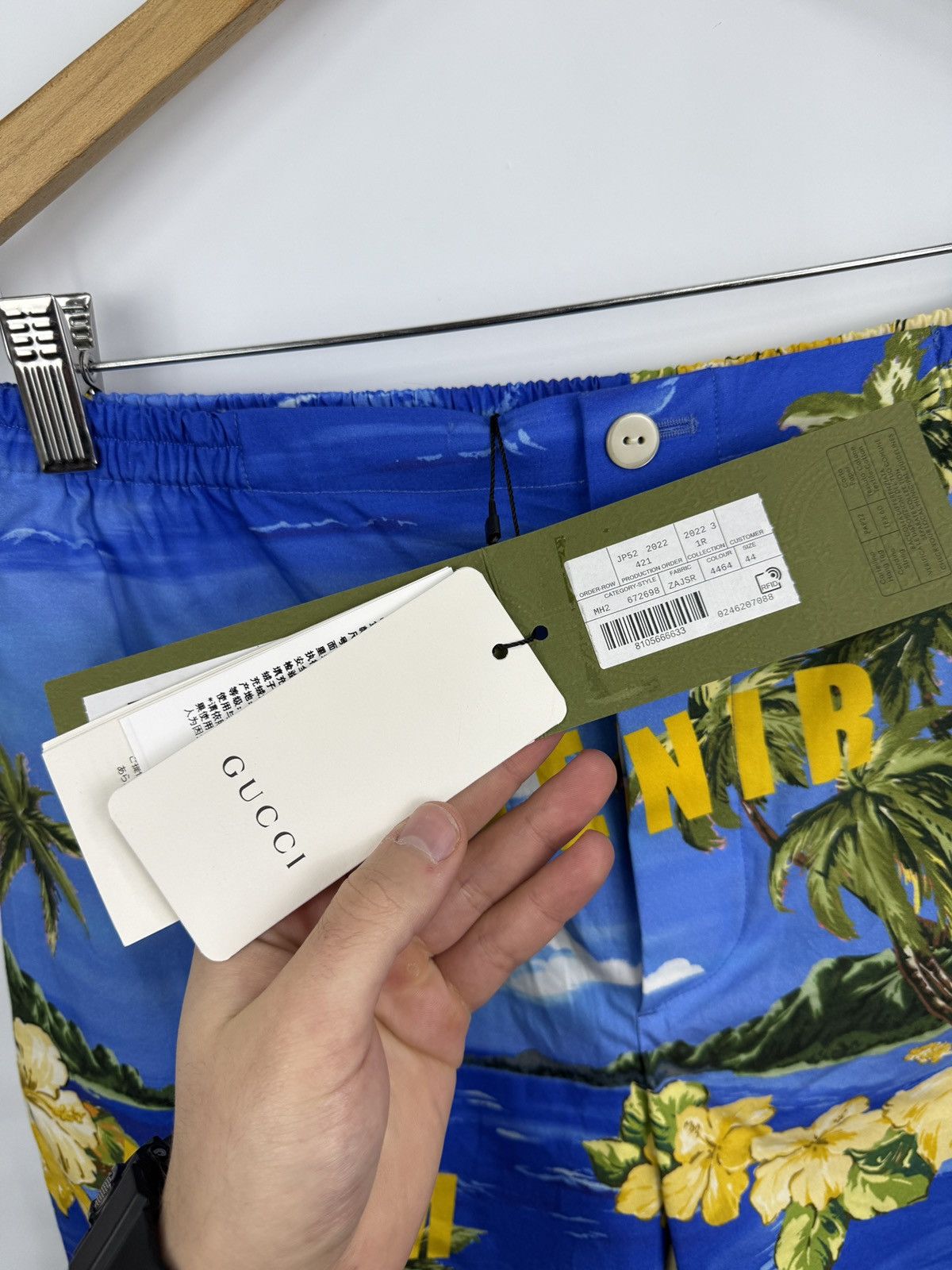 Gucci 🇮🇹 Gucci Souvenir From Los Angelis Swim High Waisted Shorts Size US 30 / EU 46 - 8 Thumbnail