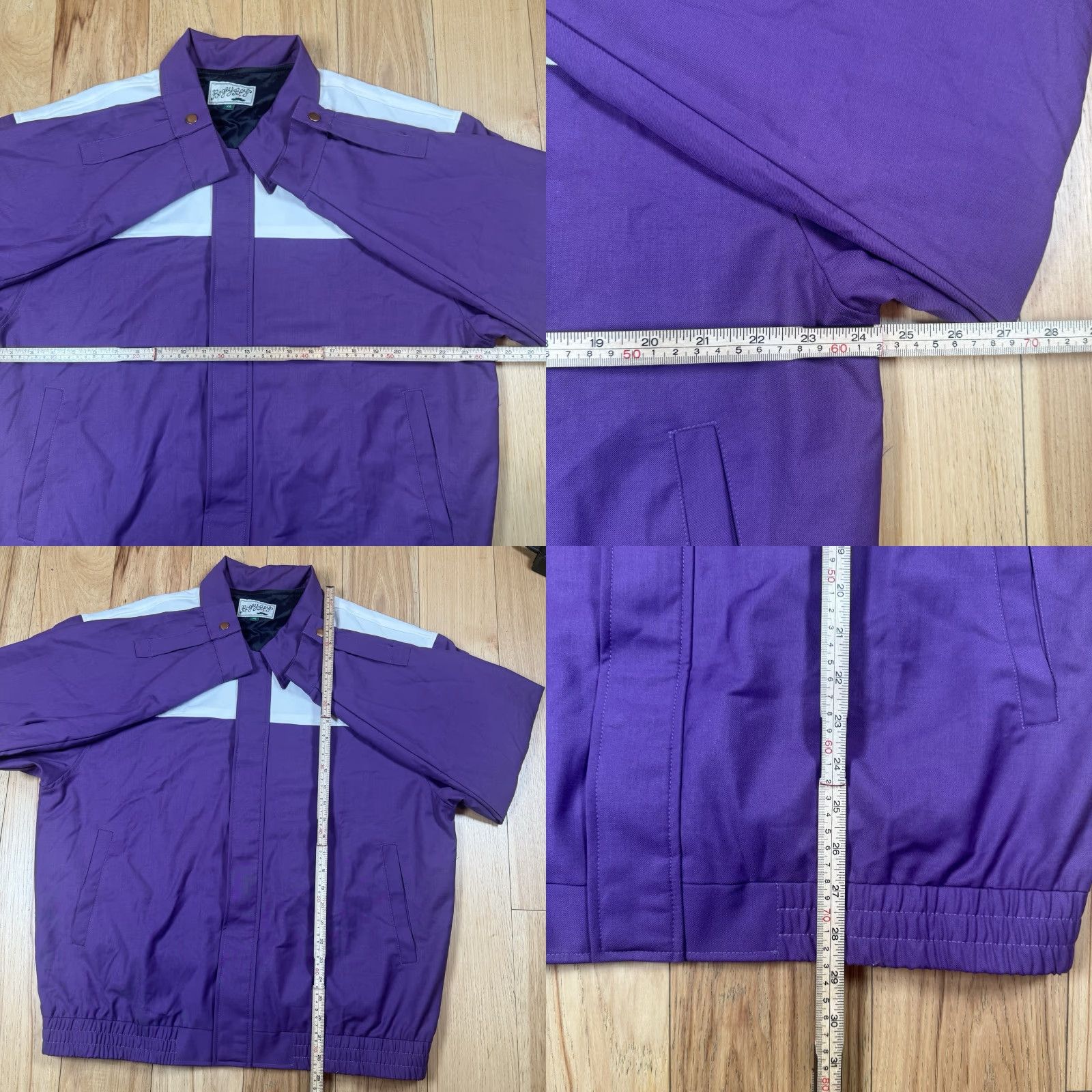 Vintage Bogey Boys Bomber Jacket Mens XXL Purple White Full Zip Jacket Size US XXL / EU 58 / 5 - 8 Thumbnail