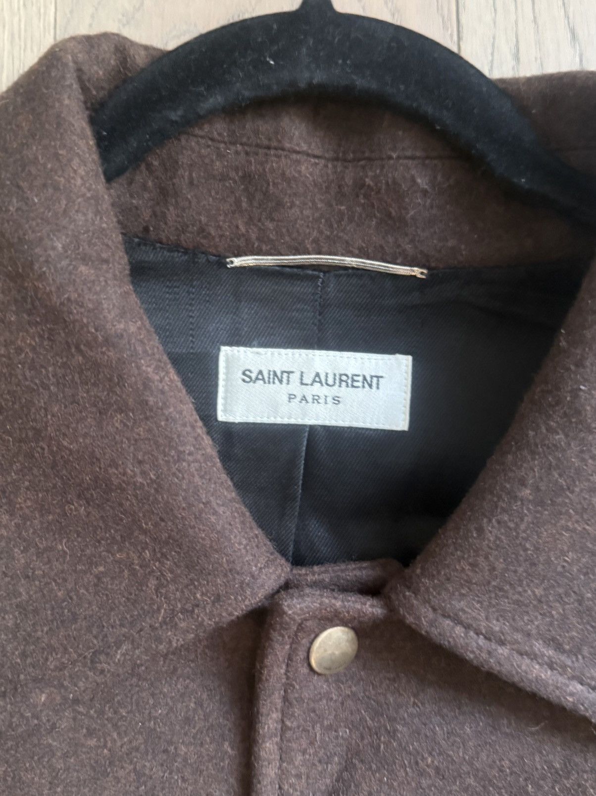 Saint Laurent Paris Saint Laurent Paris Brown Teddy Varsity Jacket Size US L / EU 52-54 / 3 - 2 Thumbnail