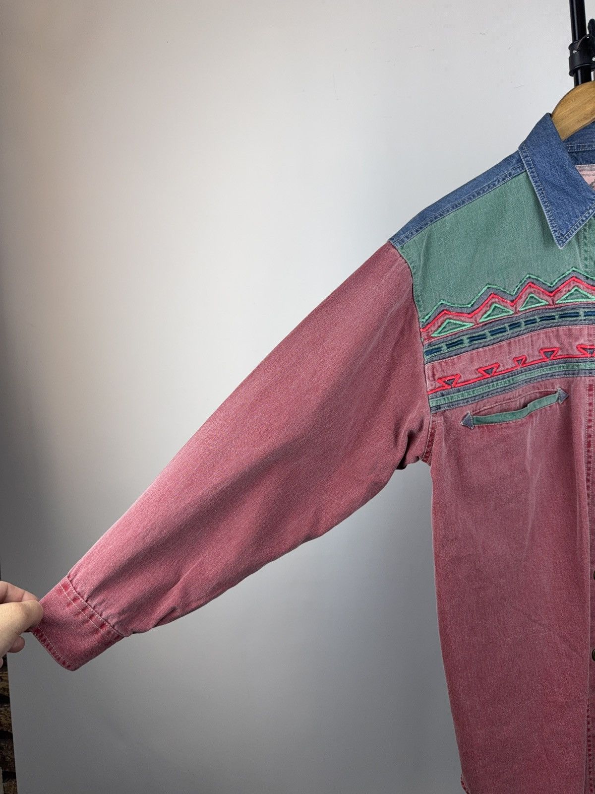 Cowboy Equipment Vintage 90s Western Cowboy Retro Native Cotton Shirt Size US L / EU 52-54 / 3 - 4 Thumbnail