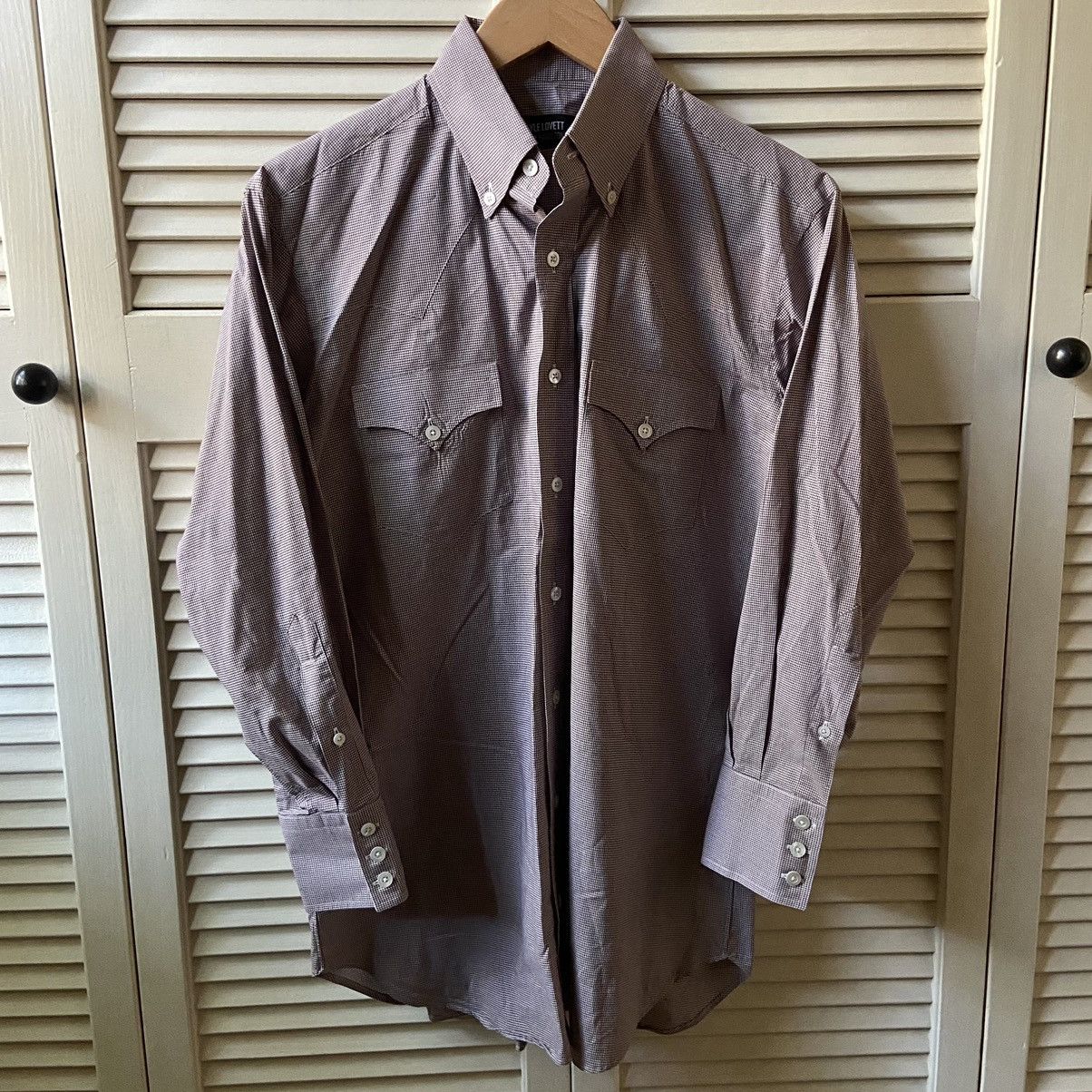 Designer Lyle Lovett Hamilton Purple Button Up Dress Shirt Western Size US M / EU 48-50 / 2 - 1 Thumbnail